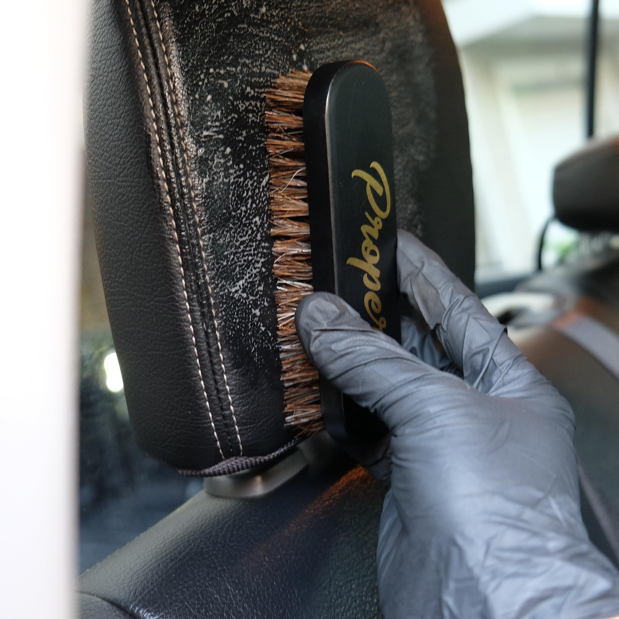 Proper Detailing Co. Leather Brush And Alcantara Brush | 2 Pack Leather Brush Car Detailing | Get Professional Results - Perfect For Cleaning Leather Seats  Sofas  And More | Detailing Brushes