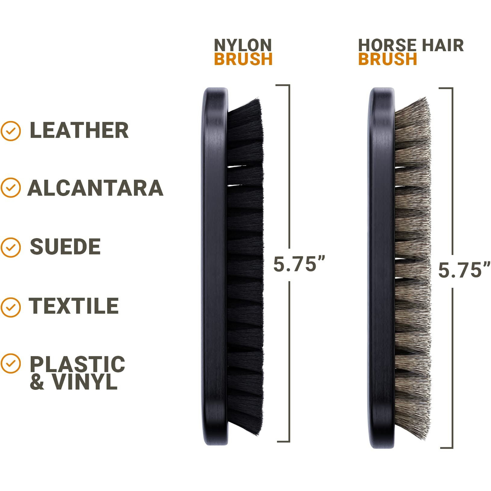 Proper Detailing Co. Leather Brush And Alcantara Brush | 2 Pack Leather Brush Car Detailing | Get Professional Results - Perfect For Cleaning Leather Seats  Sofas  And More | Detailing Brushes