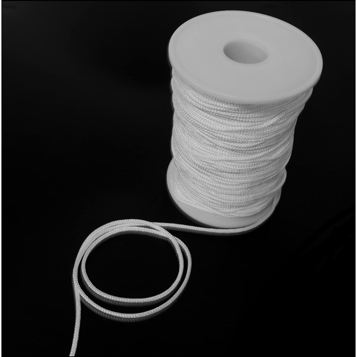 Axlizer 1Pc 2Mm Braided Shade Roller Blinds Cord White Pull String Rope  Blinds Lifting Rope  Braided Lift Shade Cord For Aluminum Blind Shade Repair And Diy Crafts Projects