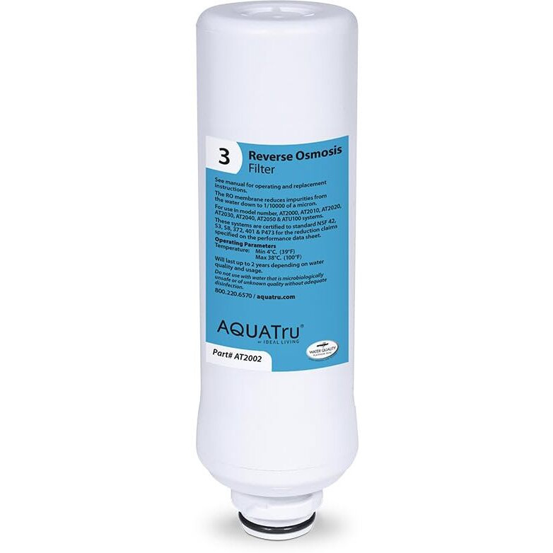 Aquatru - Replacement Reverse Osmosis Filter (Stage 3) For Countertop Reverse Osmosis Water Filter Purification System (Aquatru Classic  Connect & Under Sink Aquatru Water Purifier Filter)