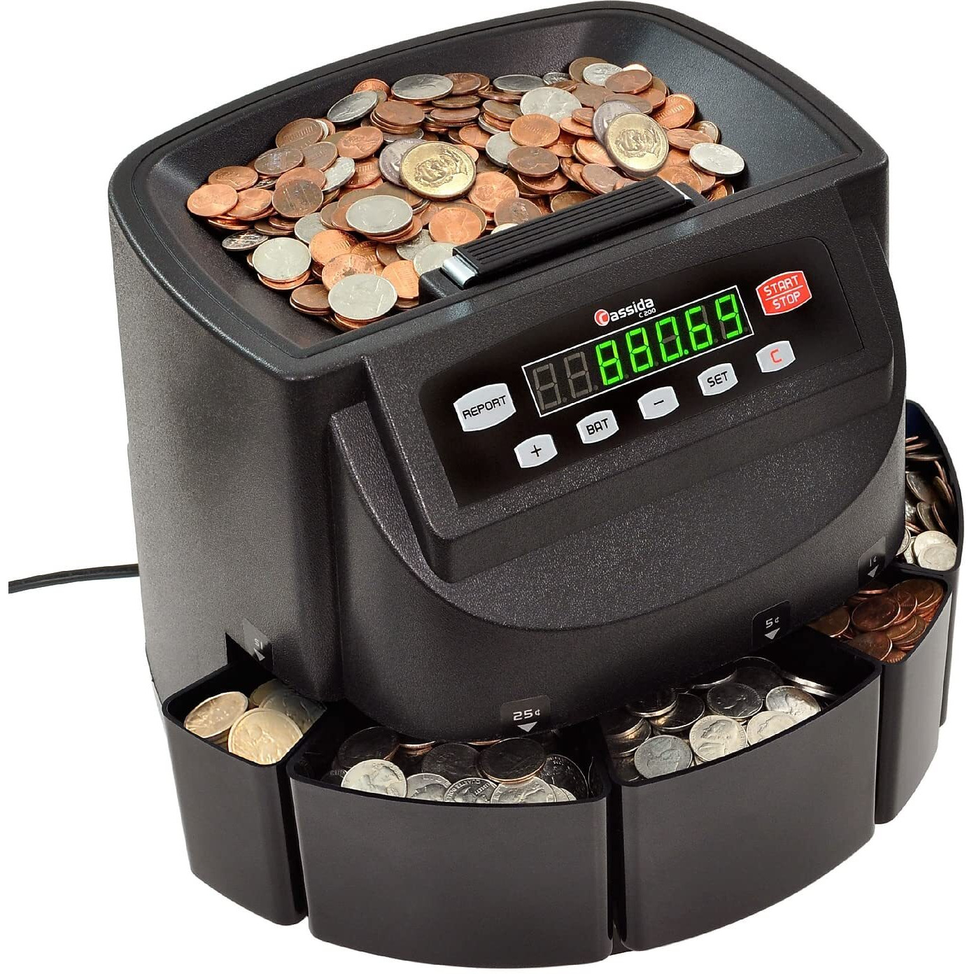 Cassida C200Cad Canadian Coin Counter/Sorter/Roller