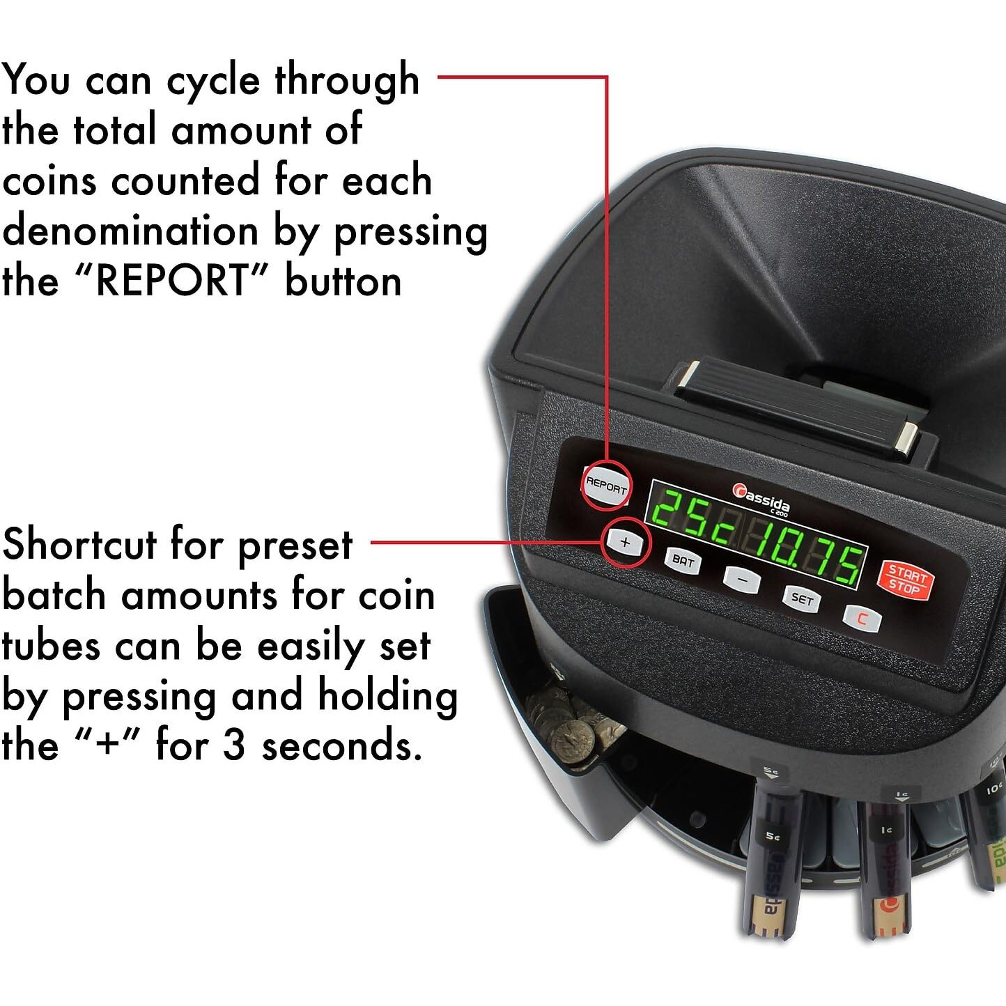 Cassida C200Cad Canadian Coin Counter/Sorter/Roller