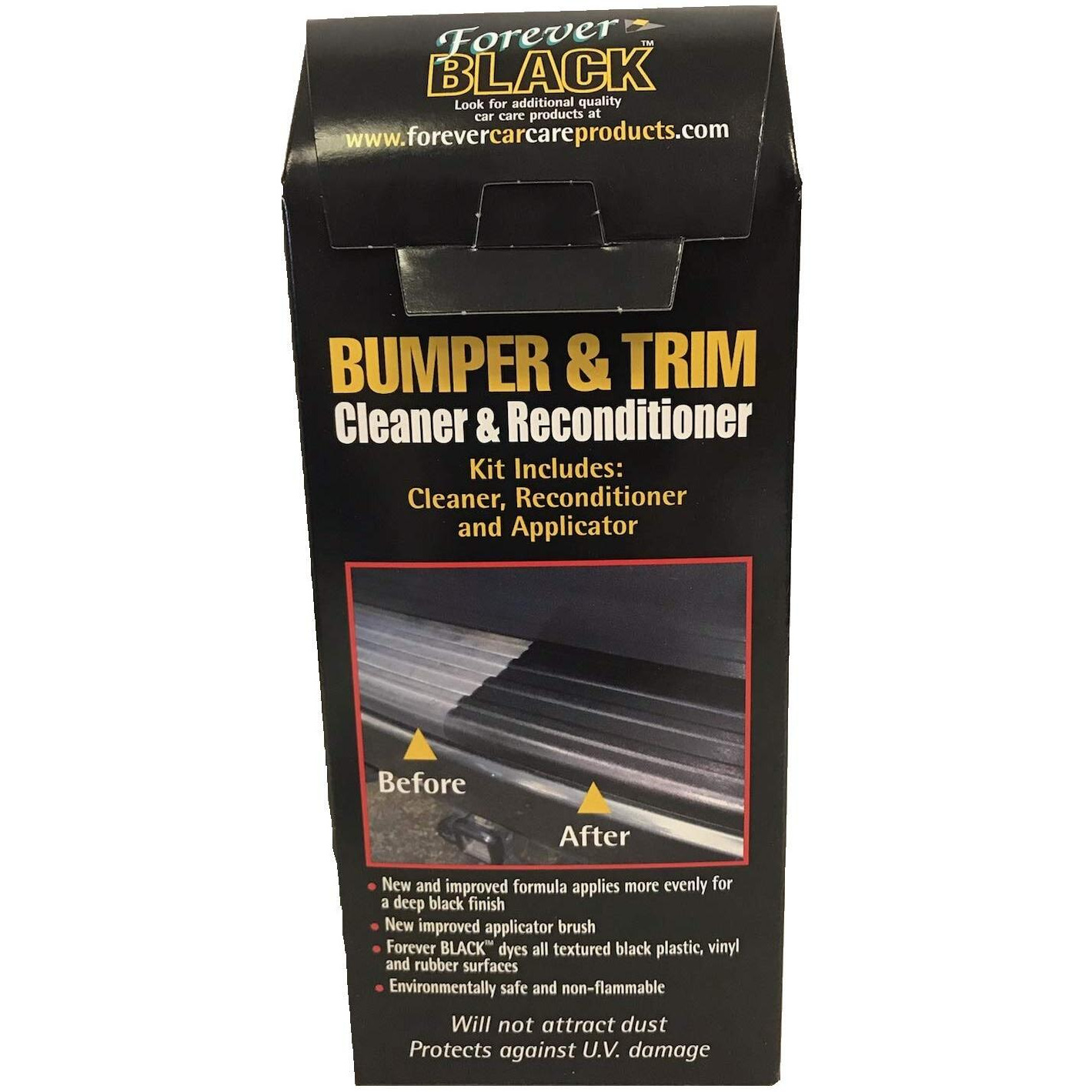 Forever Black Bumper & Trim Kit (New Improved Formula & Larger Size)