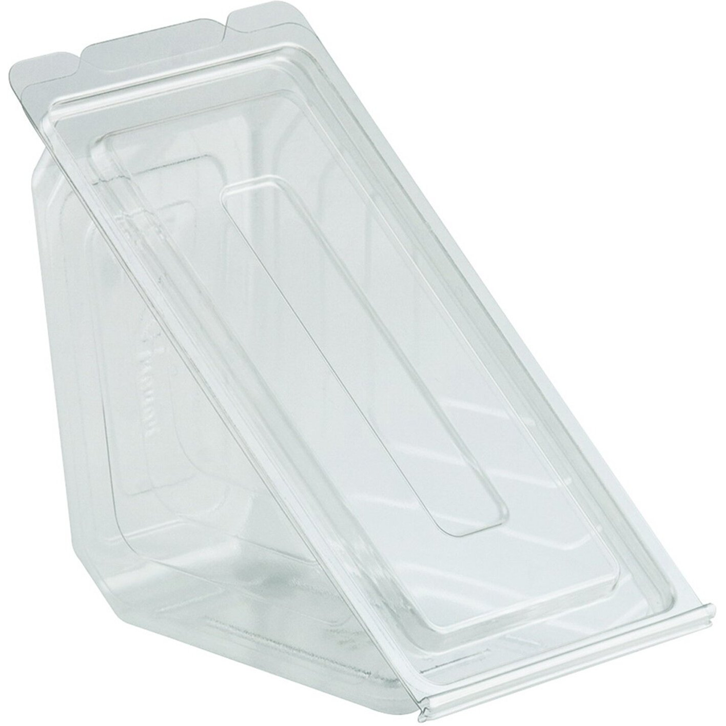 Sandwich Wedge Packaging Clear Base Pet Plastic Hinged - 6 1/2"&quotL X 3"&quotW X 3 1/4"&quotH 250 Per Roll