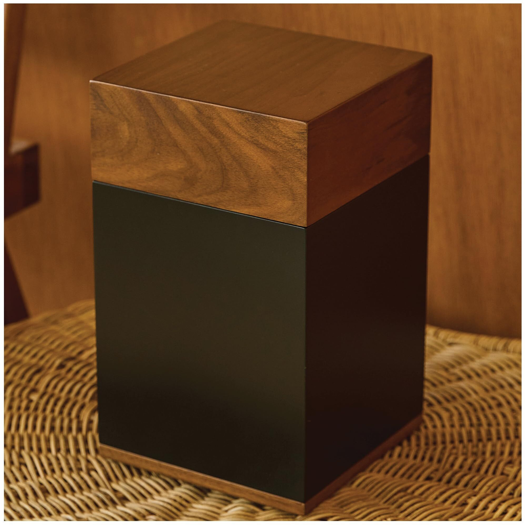 Aspenstudio Black Walnut Urn For Human Cremation Ash Wooden Urn For Funeral Handcrafted Urn With Bag For Storage Tsa Approved Urn