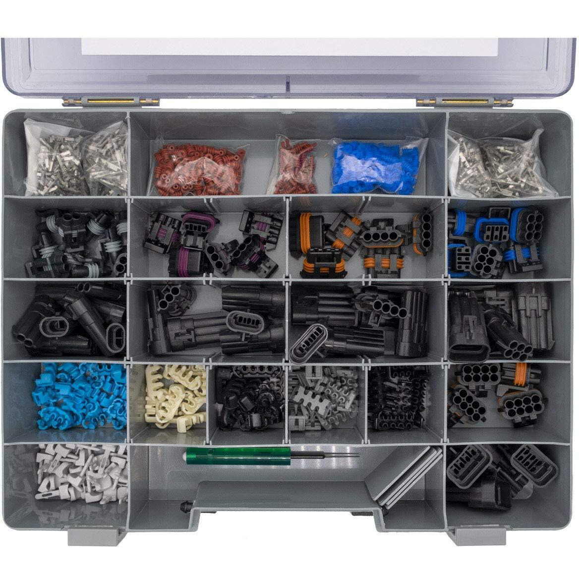 Delphi Metri-Pack Connector Kit Mp-150-771 Sealed Automotive Electrical Connectors 24-18 Gauge 771 Piece Kit