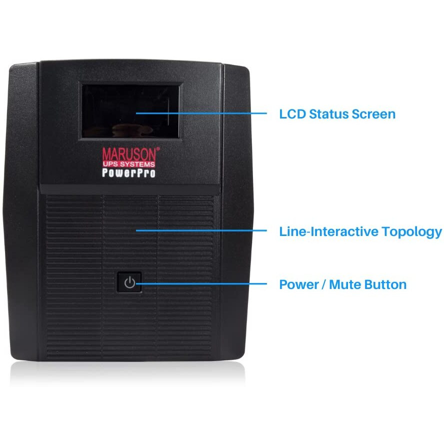 Maruson 2000Va Ups  Avr  735J Surge Protection  8 Outlets  Line Interactive Uninterruptible Power Supply Battery Backup System  Tuv Certified  2000Va/1200W  Pro-2000Lcd