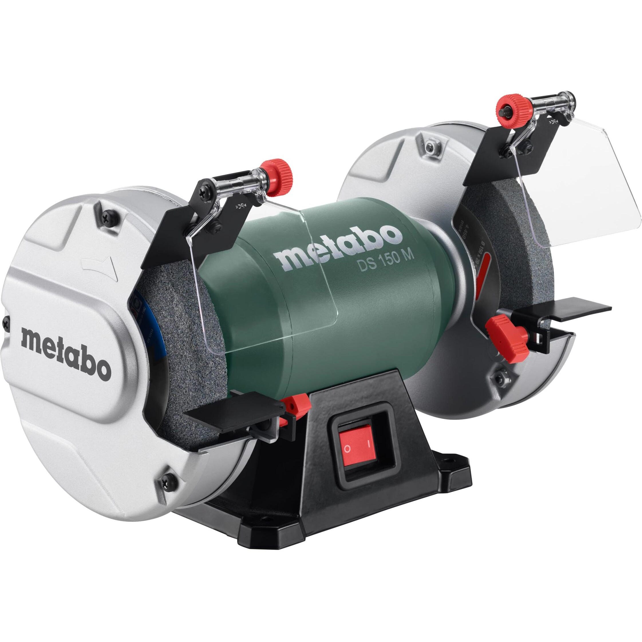 Metabo 6-Inch Shop Bench Grinder | 370 W | 3.4 Amp | Adjustable Eye Shield And Spark Deflectors | 3-Year Limited Warranty | Ds 150 M  Green