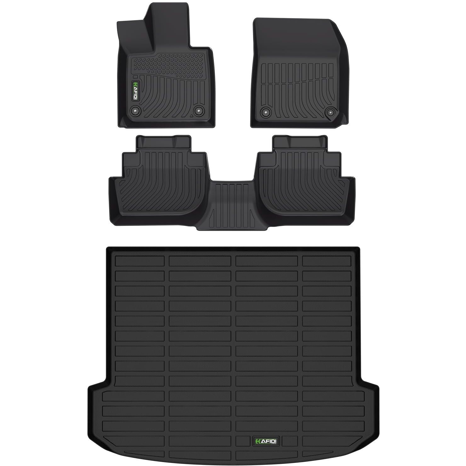 Hafidi Floor Mats & Cargo Liner Set Fit For Vinfast Vf8 2023 All Weather Protection Tpe Anti-Slip Automotive Full Set Floor Liners Custom Accessories - Black