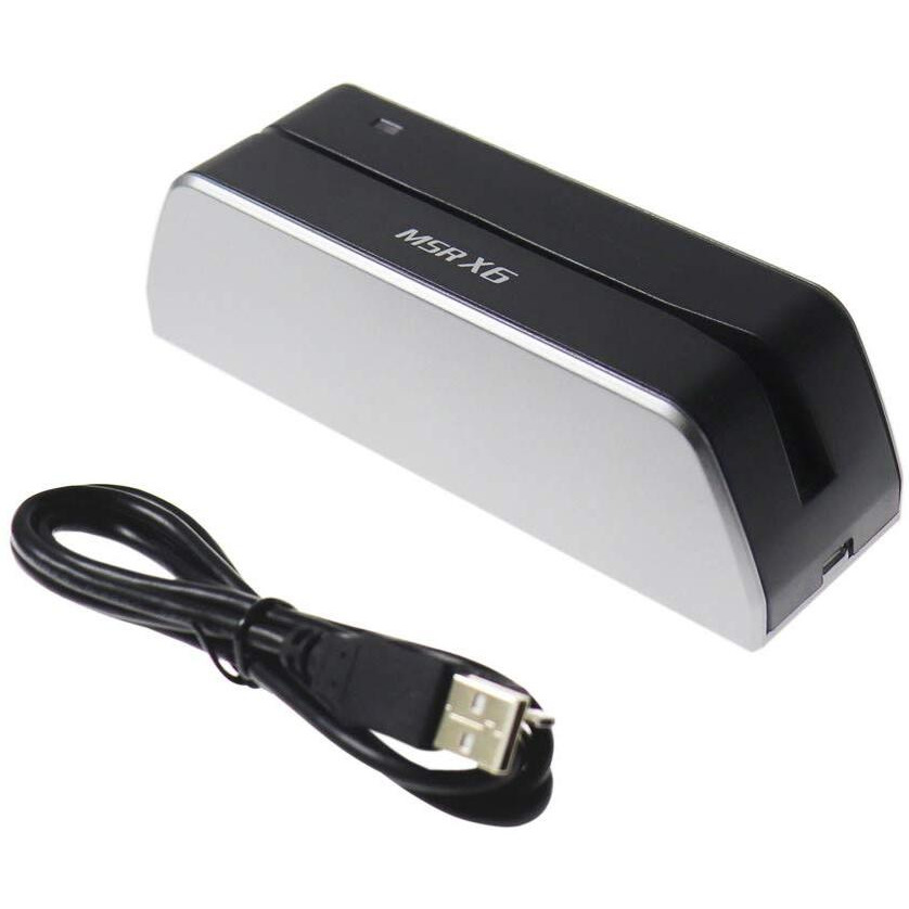 Msr X6 Swipe Card Reader Writer 3-Track Usb Msrx6 Compatible W/ Msr206 Msr605X Msr606