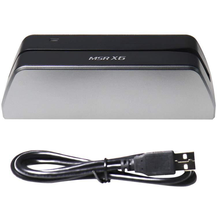 Msr X6 Swipe Card Reader Writer 3-Track Usb Msrx6 Compatible W/ Msr206 Msr605X Msr606