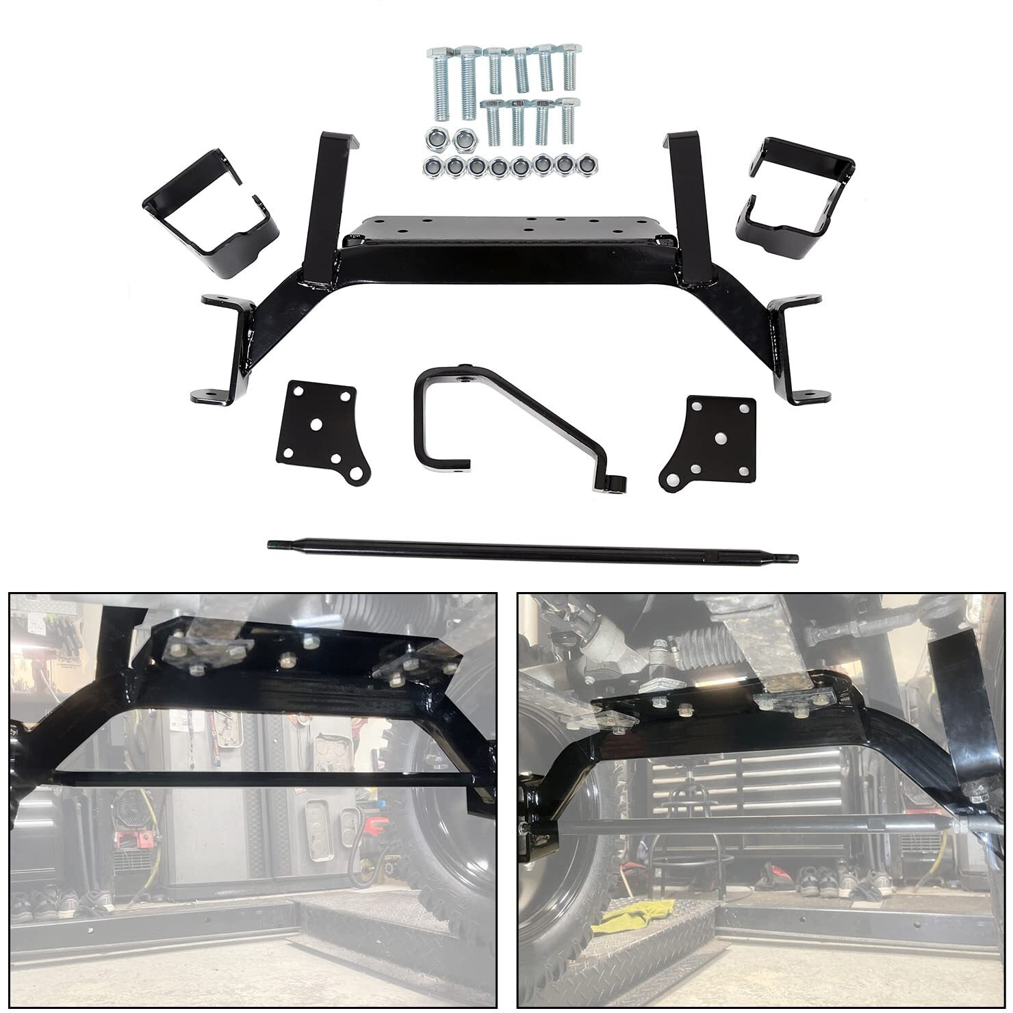 Ecotric 6"" Drop Axle Lift Kits Compatible With 2001.5-2020 Ezgo Golf Cart Electric Txt Model  Drop Axle Raise Suspension Kit Up To 23"" Tires