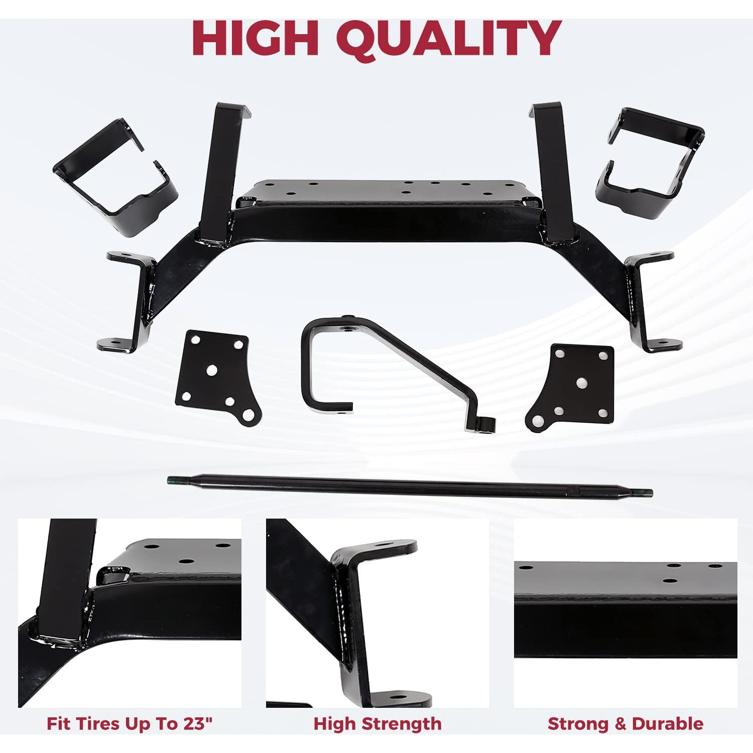 Ecotric 6"" Drop Axle Lift Kits Compatible With 2001.5-2020 Ezgo Golf Cart Electric Txt Model  Drop Axle Raise Suspension Kit Up To 23"" Tires