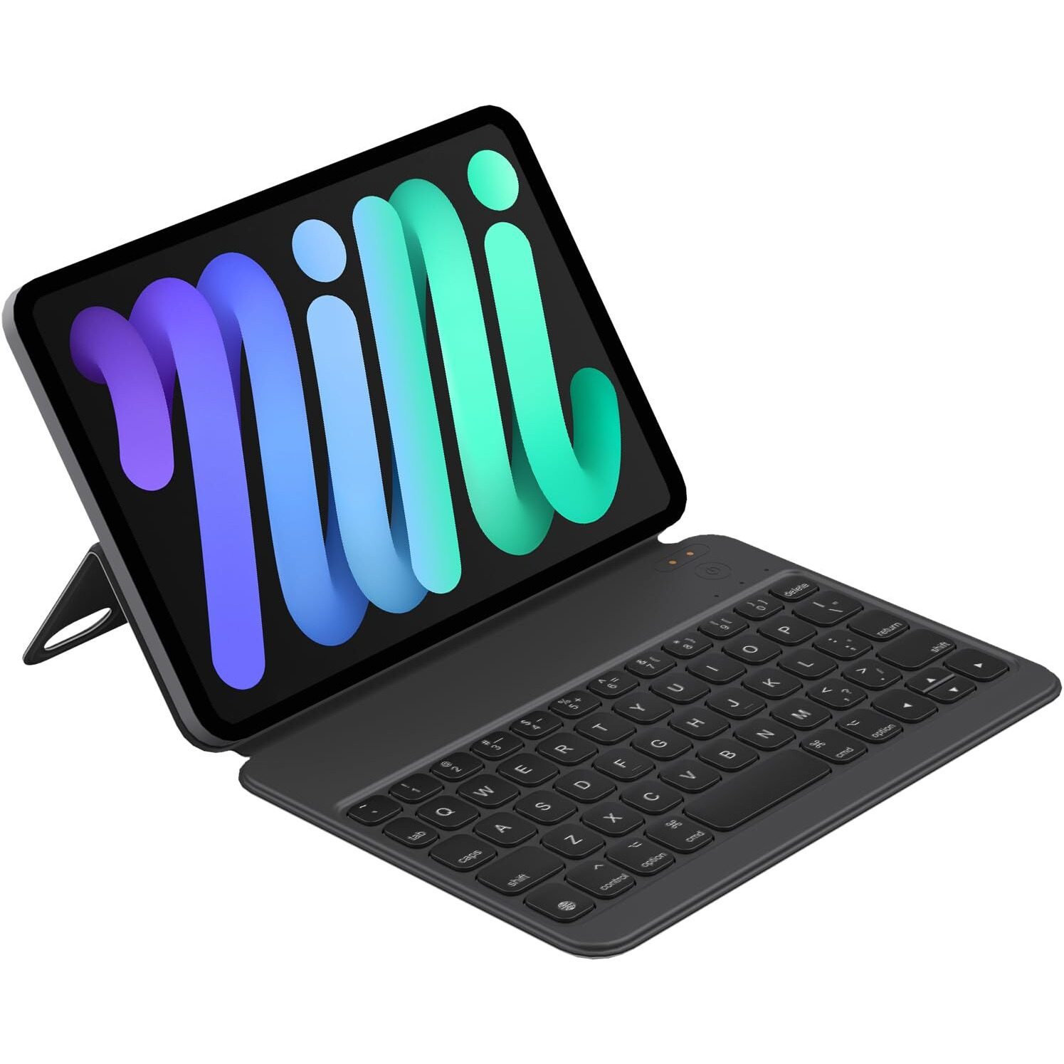 Hou Keyboard Case For Ipad Mini 6 (8.3-Inch)  Ultra Slim Folio Type Of Keyboard  Power Display  Magnetic Protective Cover Support Ipad Mini 6Th Generation 2021