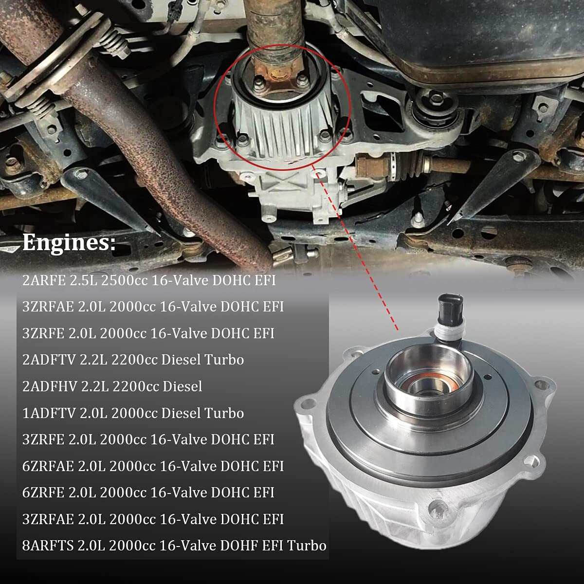 Flynsu 41303-42023 Rear Differential Viscous Coupler Coupling Assembly Replacement For Toyota Rav4 Lexus Nx200T Nx300H