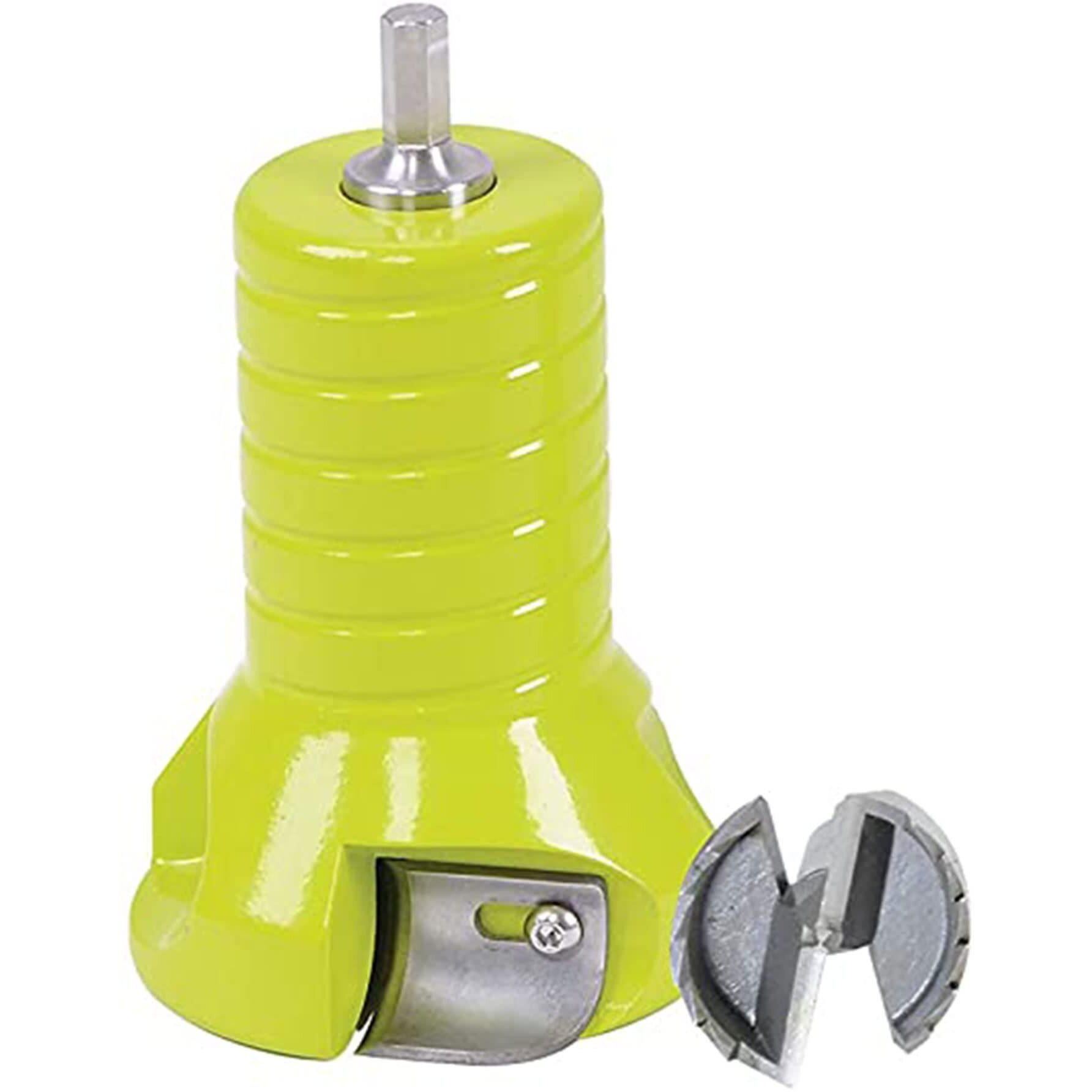 Timber Tuff 3 Piece 1  1.5  And 2 Inch Die Cast Aluminum Tenon Cutter Set With Matching Forstner Bits For Woodworking  Lime Green