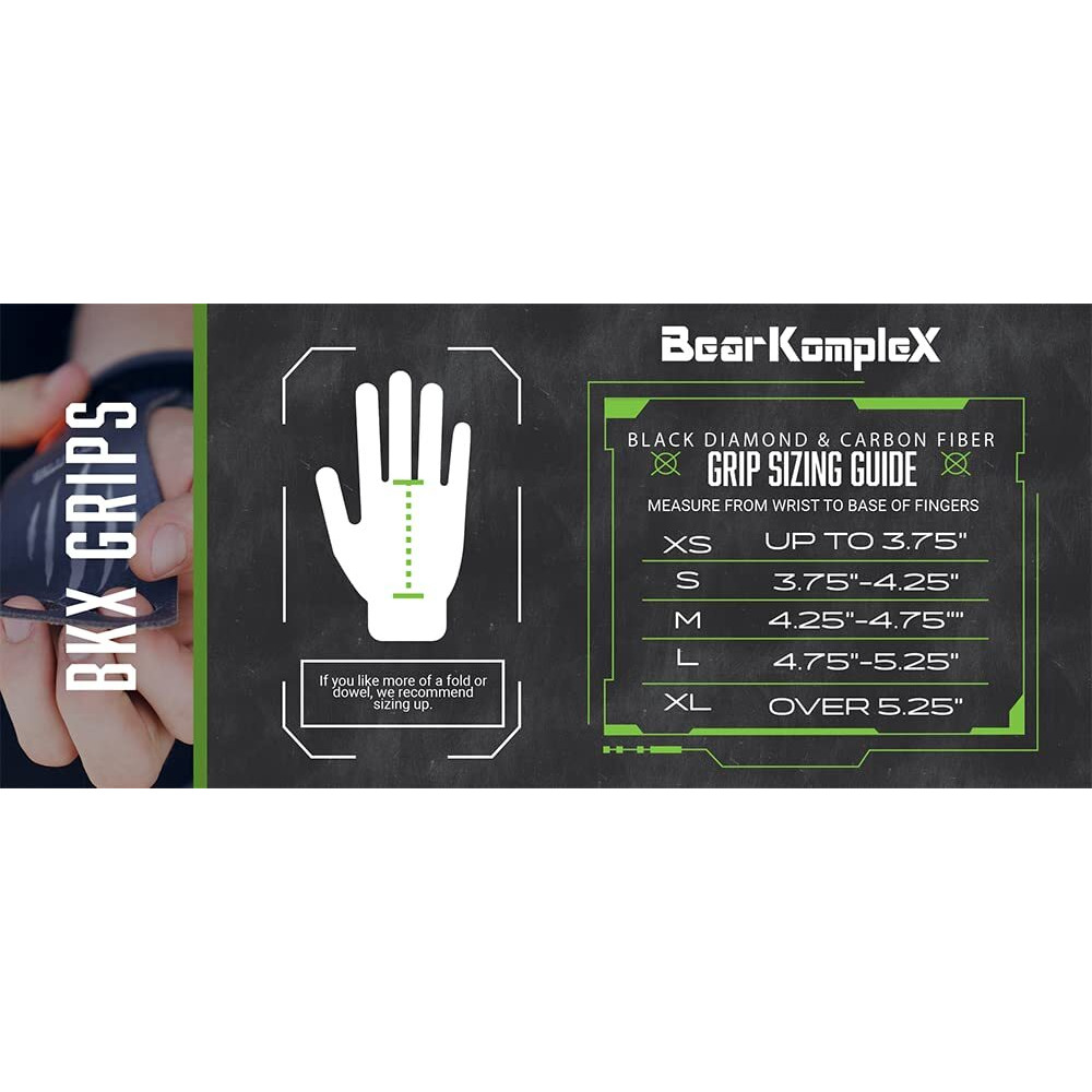 Bear Komplex Carbon No Hole Speed Hand Grips For Pull-Ups  Weightlifting  Wods With Wrist Straps  Cross-Training Gloves  Comfort And Support  Hand Protection From Rips And Blisters For Men And Women