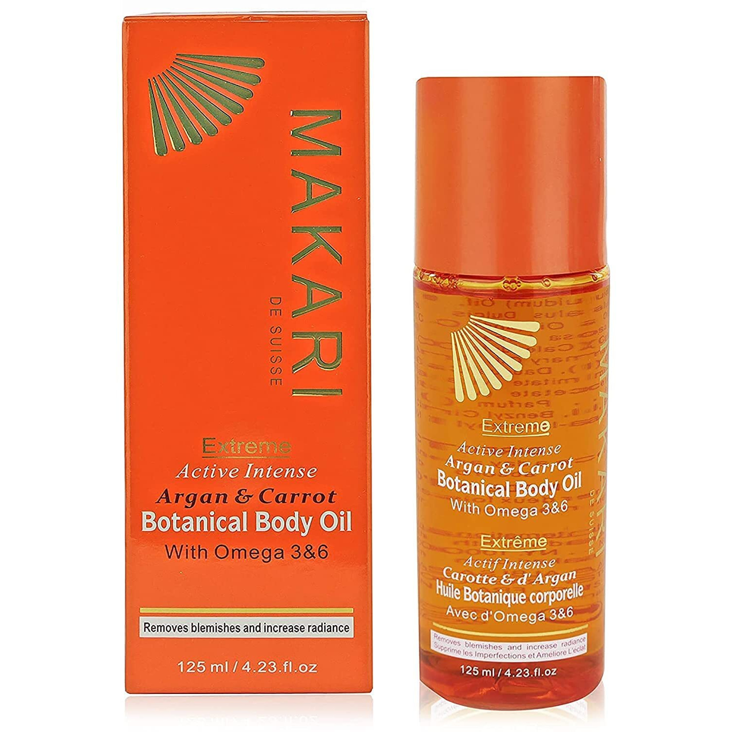Makari Extreme Active Intense Botanical Body Oil (125 Ml) | Softens  Conditions  Hydrates  And Rejuvenates Skin | Helps Fade Marks  Blemishes  And Spots | Recommended For All Skin Types