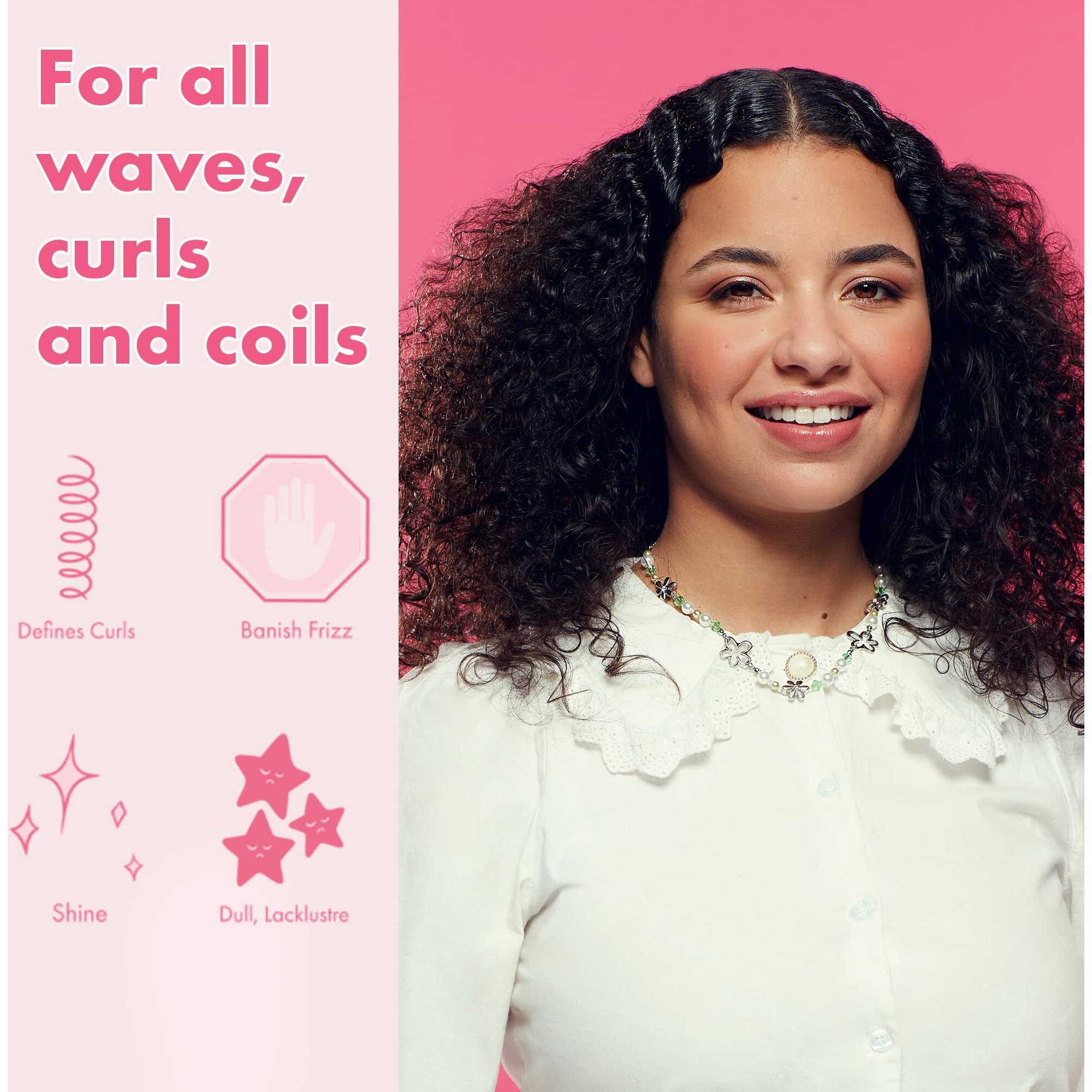 Umberto Giannini Curly Girl Friendly Hair Kit - Curl Jelly  Curl Jelly Wash Shampoo & Care Conditioner  Bond Repair Curl Oil & Curl Whip Activating Mousse