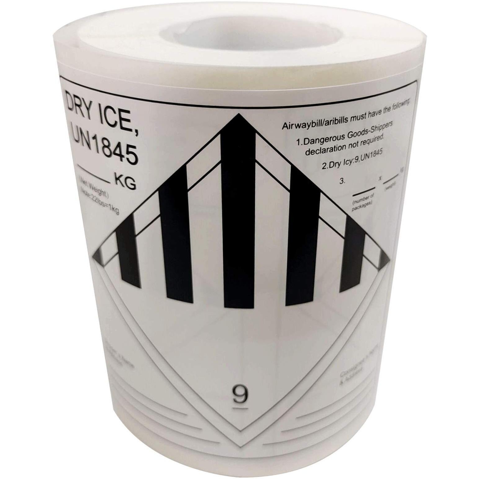 Wootile Dry Ice Shipping Stickers  250 Pcs Un1845 Hazard Class 9 Labels. Perforated. Adhesive.