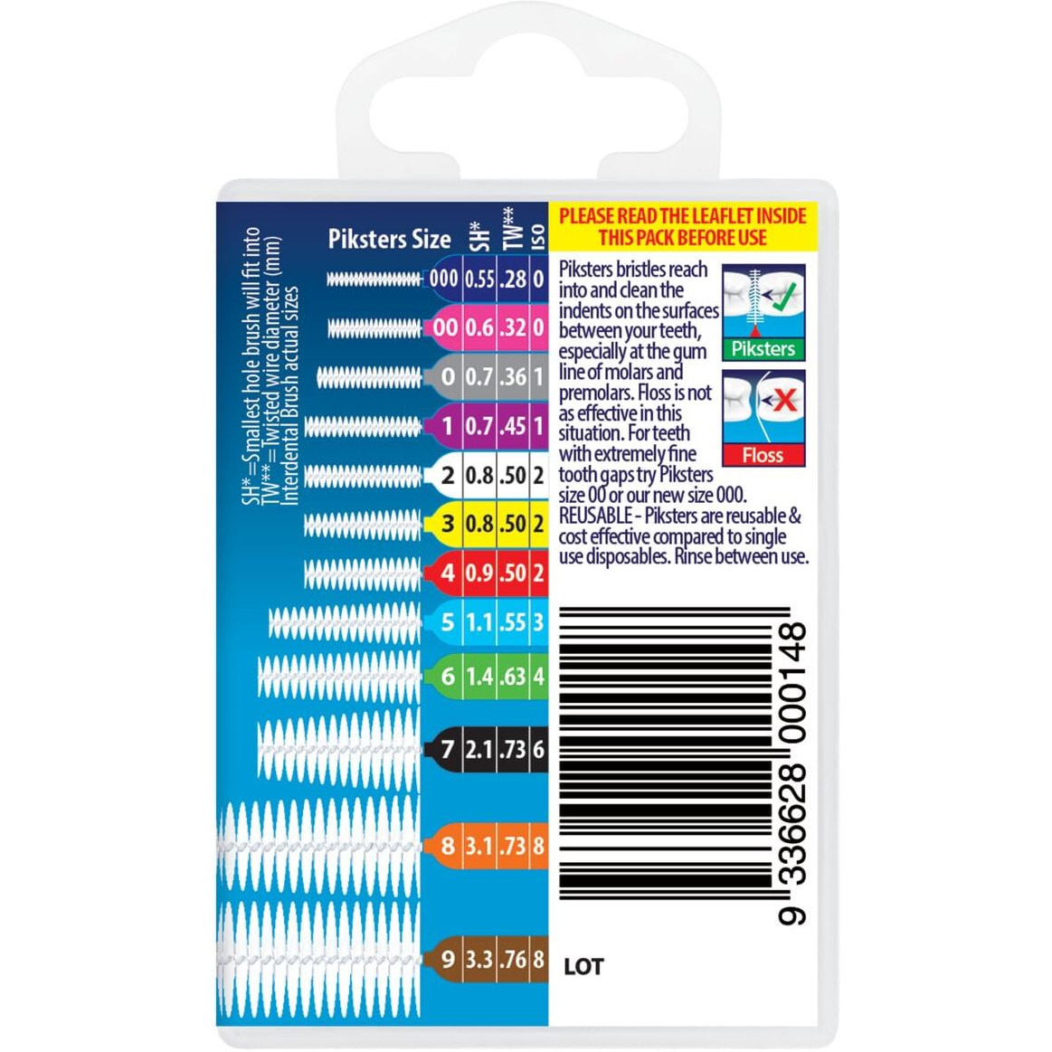Piksters Interdental Brushes (40 Pack  Size 4 (Red))