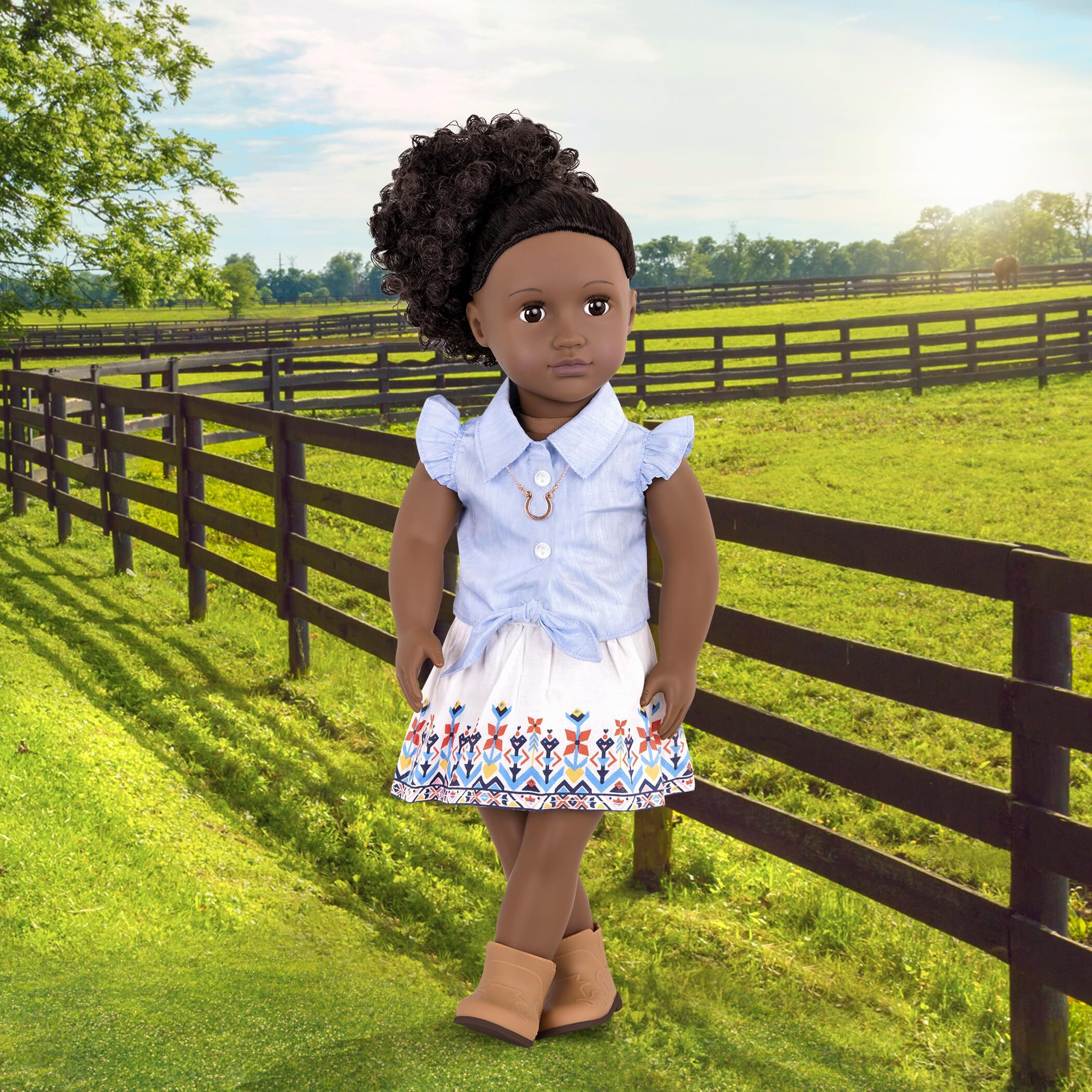 Our Generation My Lucky Horseshoe Outfit - Country Style Equestrian Outfit For 18-Inch Dolls - 4 Piece Ranch Clothing Set