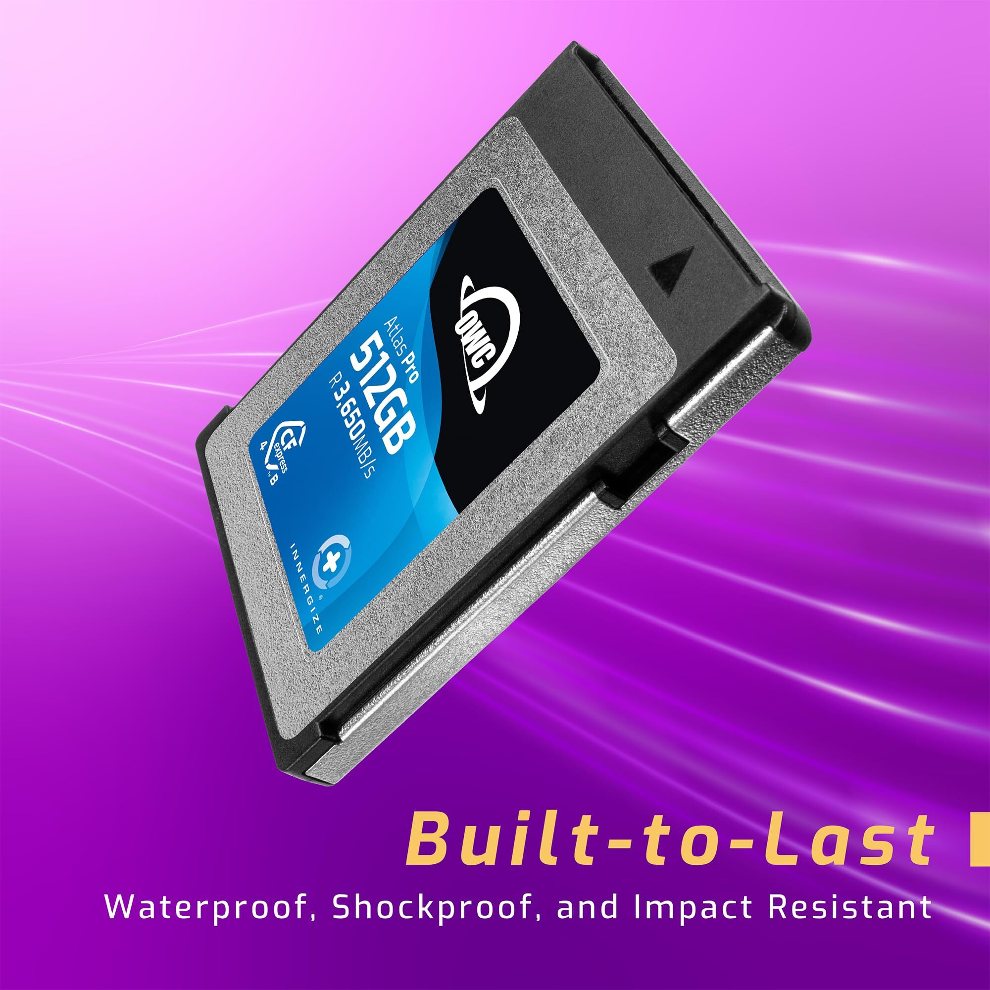 Owc 512Gb Atlas Pro High-Performance Cfexpress 4.0 Type B Memory Card  Professional Grade  Up To 3000Mb/S Write 3650Mb/S Read  Capture Up To 6K High Bitrate Video