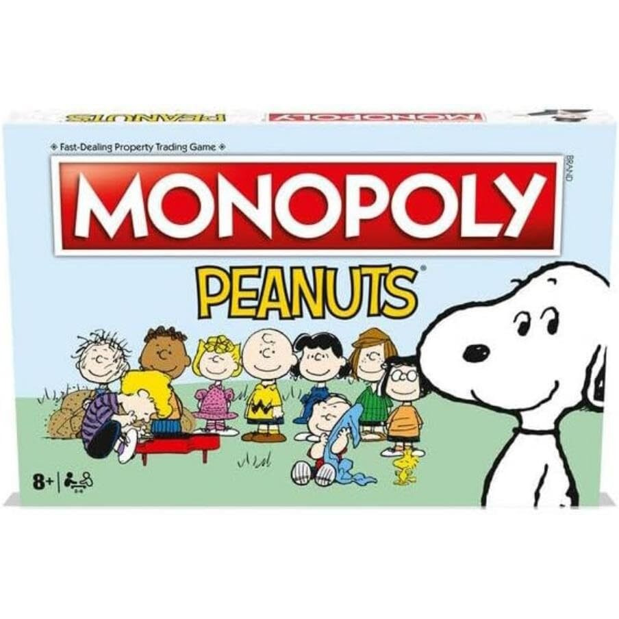 Winning Moves Peanuts Monopoly Board Game  Join Charlie Brown And Advance To The Ice Cream Shop  Lucy's Football And Linus's Pumpkin Patch And Trade Your Way To Success  Great Gift For Ages 8 Plus