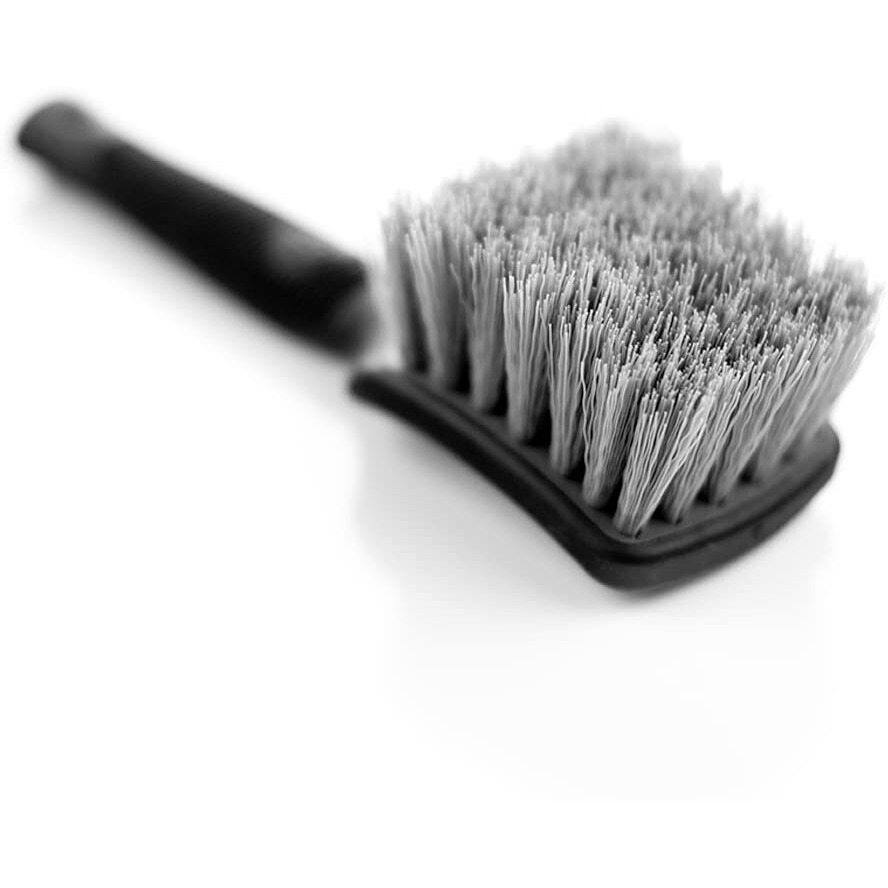 Detail Factory - Progrip Tire Brush - Ergonomic Progrip Handle  Stiff Synthetic Bristles  Ergonomic Design  Clean Your Tires With Ease  Grey