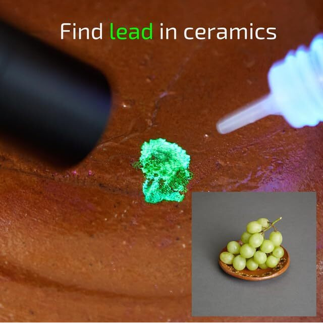 Lumetallix Instant Glowing Lead Test Kit For Dishes  Paint  Ceramics  Glass  Toys - Quick  Easy And Safe To Use - Uv-Visible Spray Test - Reliable Lead Detection - Results In Seconds