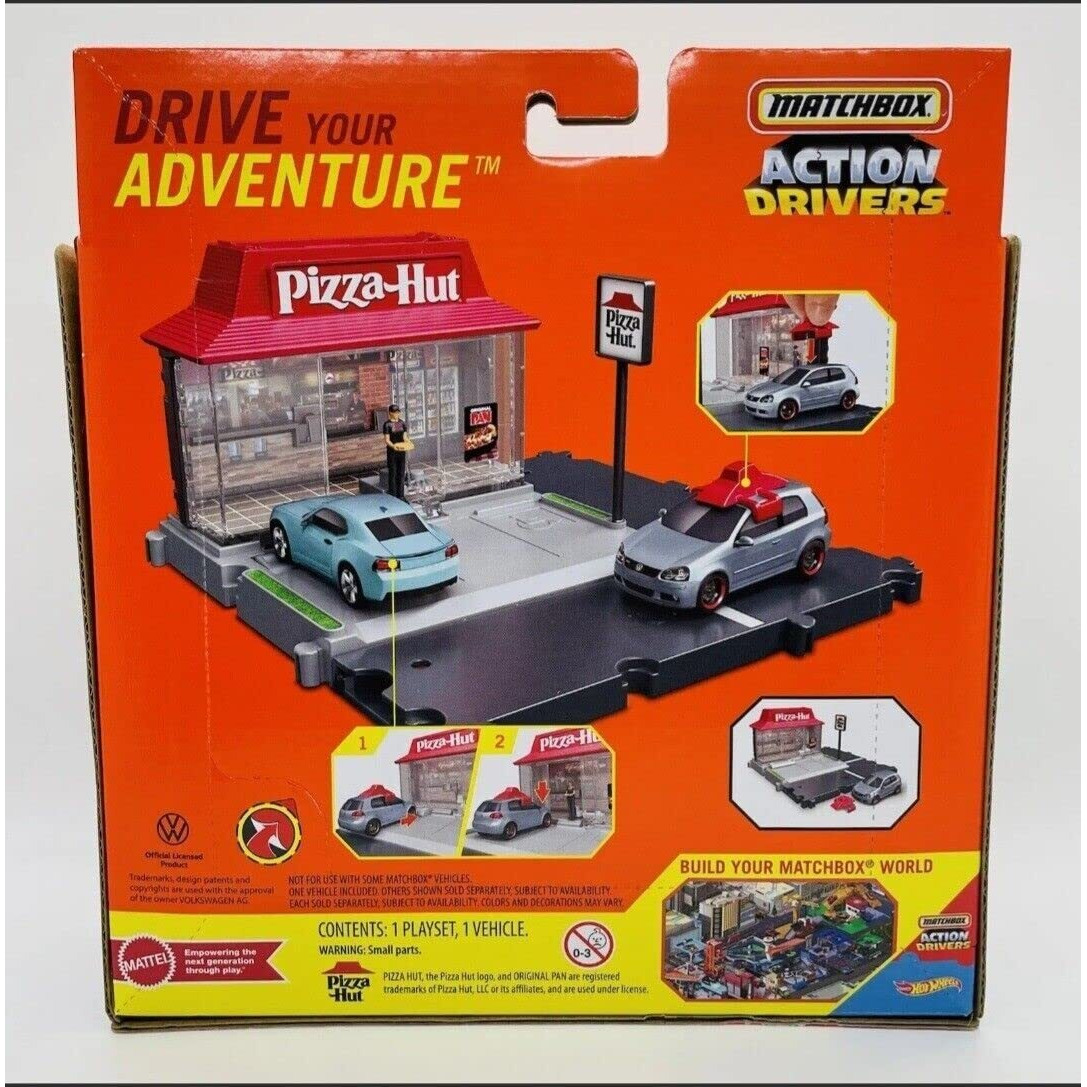 Mattel Matchbox Action Drivers Pizza Hut Pizza Run Playset