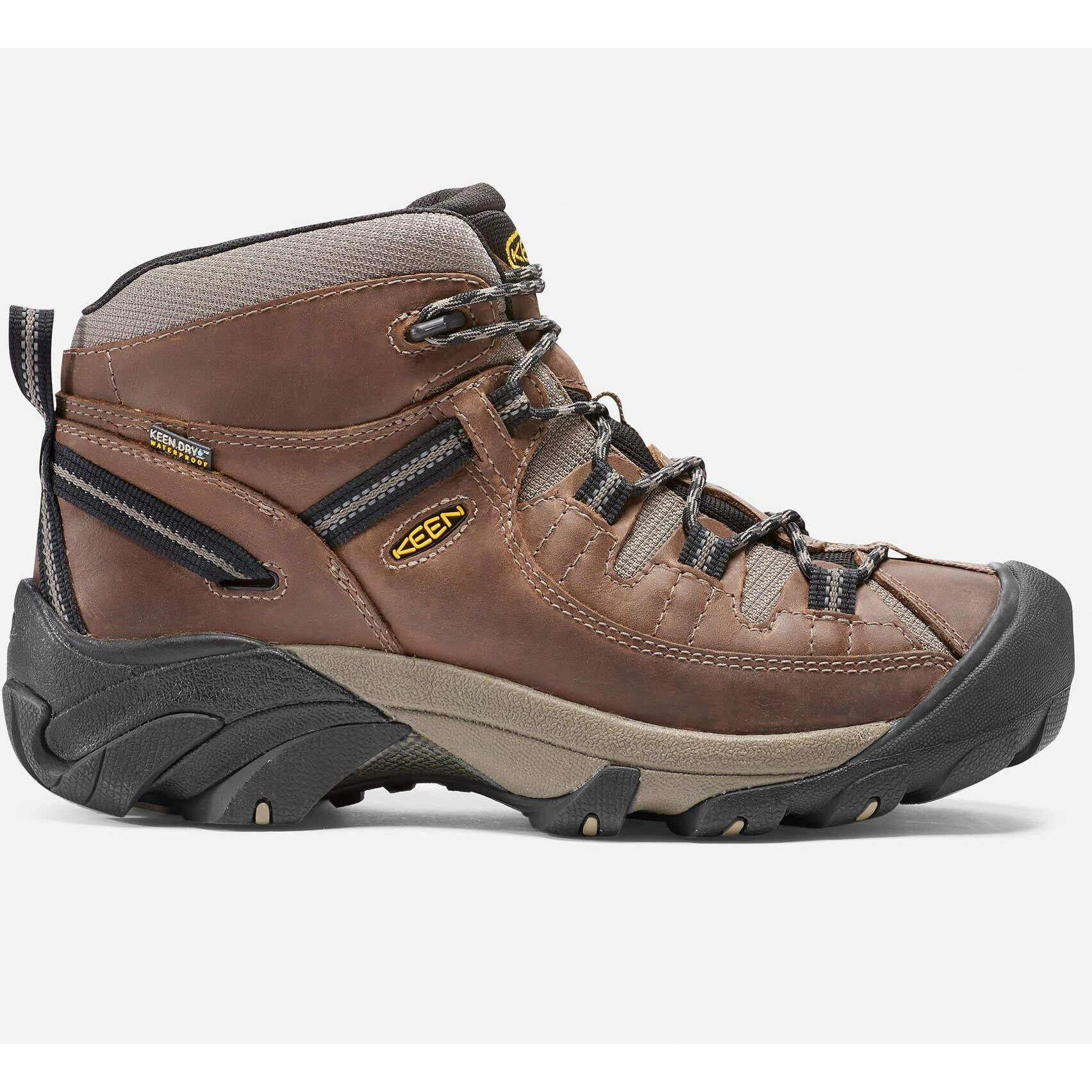 Keen Men's Targhee 2 Mid Height Waterproof Hiking Boots  Shitake/Brindle  9 Wide