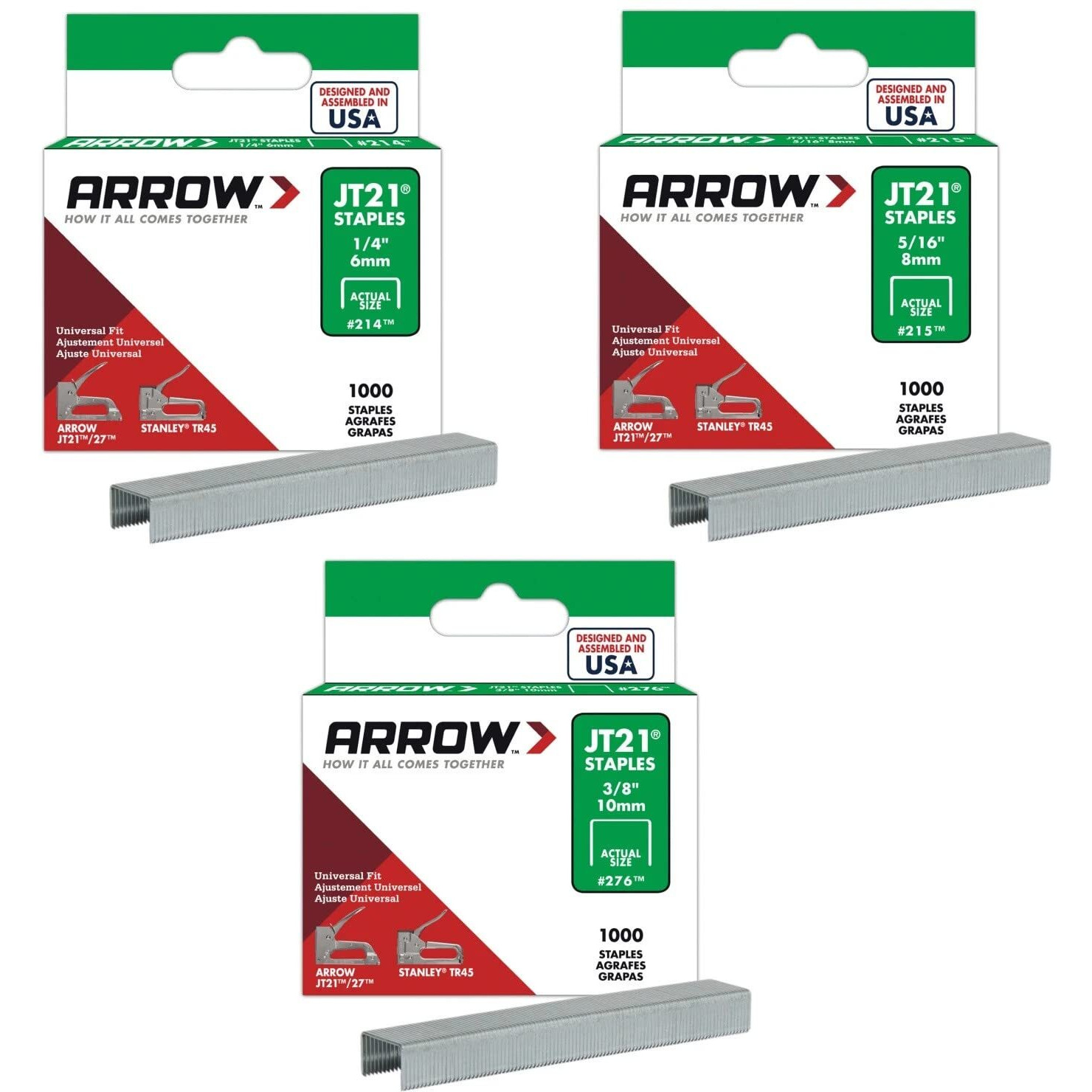 Septls091276 - Arrow Fastener Jt21 Type Staples - 276