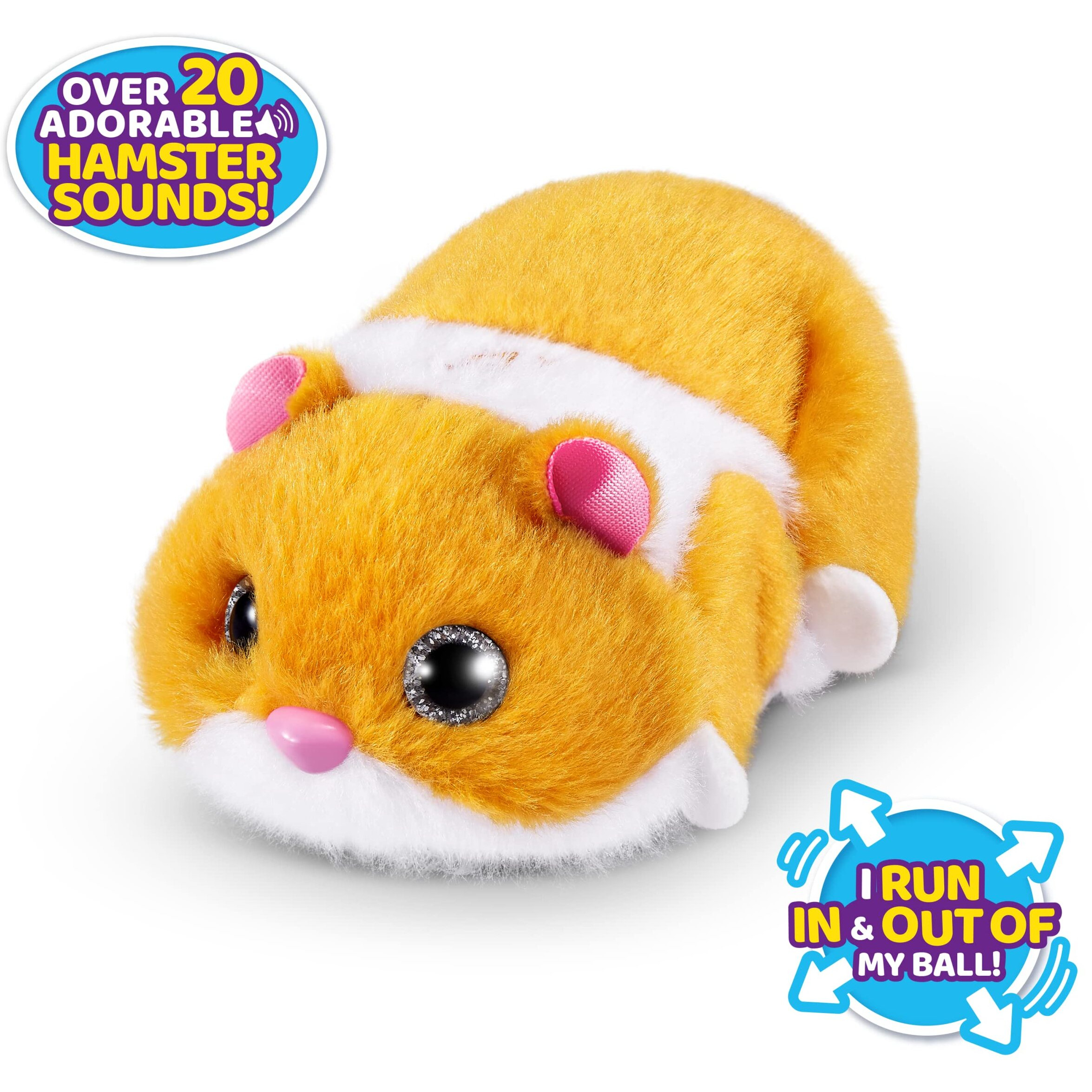 Pets Alive Hamstermania (Orange) By Zuru Hamster  Electronic Pet  20+ Sounds Interactive  Hamster Ball Toy For Girls And Children