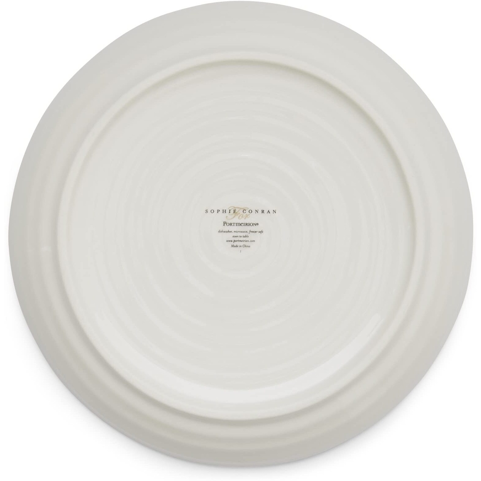 Portmeirion Sophie Conran Coupe Plates | Set Of 4 | Porcelain Serving Dishes | White Pasta And Salad Plate | Large Dinnerware Plates | Dishwasher Safe (6.5 In)