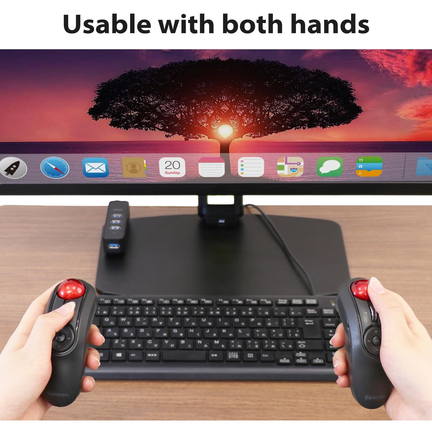 Elecom Relacon Handheld Trackball Pointer  Ergonomic Thumb Mouse For Right Or Left Hand  Bluetooth  10 Buttons For Tv  Presentation  Game  Pc & Mac