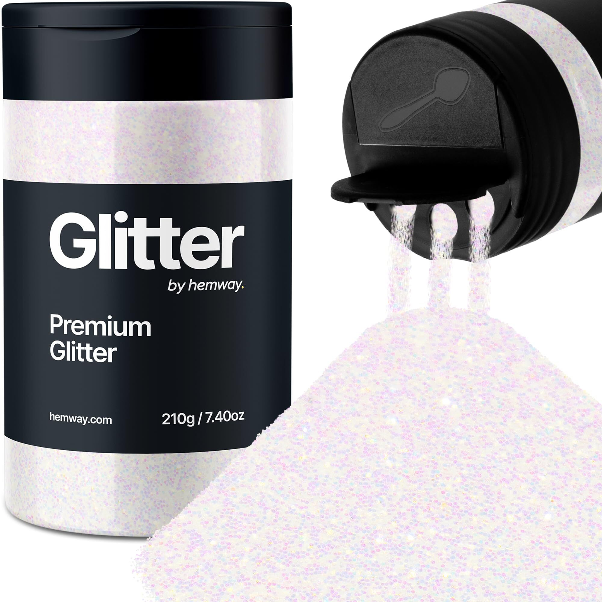 Mother Of Pearl Iridescent Glitter  Glitter  Ultra Fine Glitter  210G/7.40Oz Craft Glitter  Resin Glitter Powder  1/128"" Metallic Iridescent Glitter For Resin Tumblers  Face Glitter For Diy Crafts