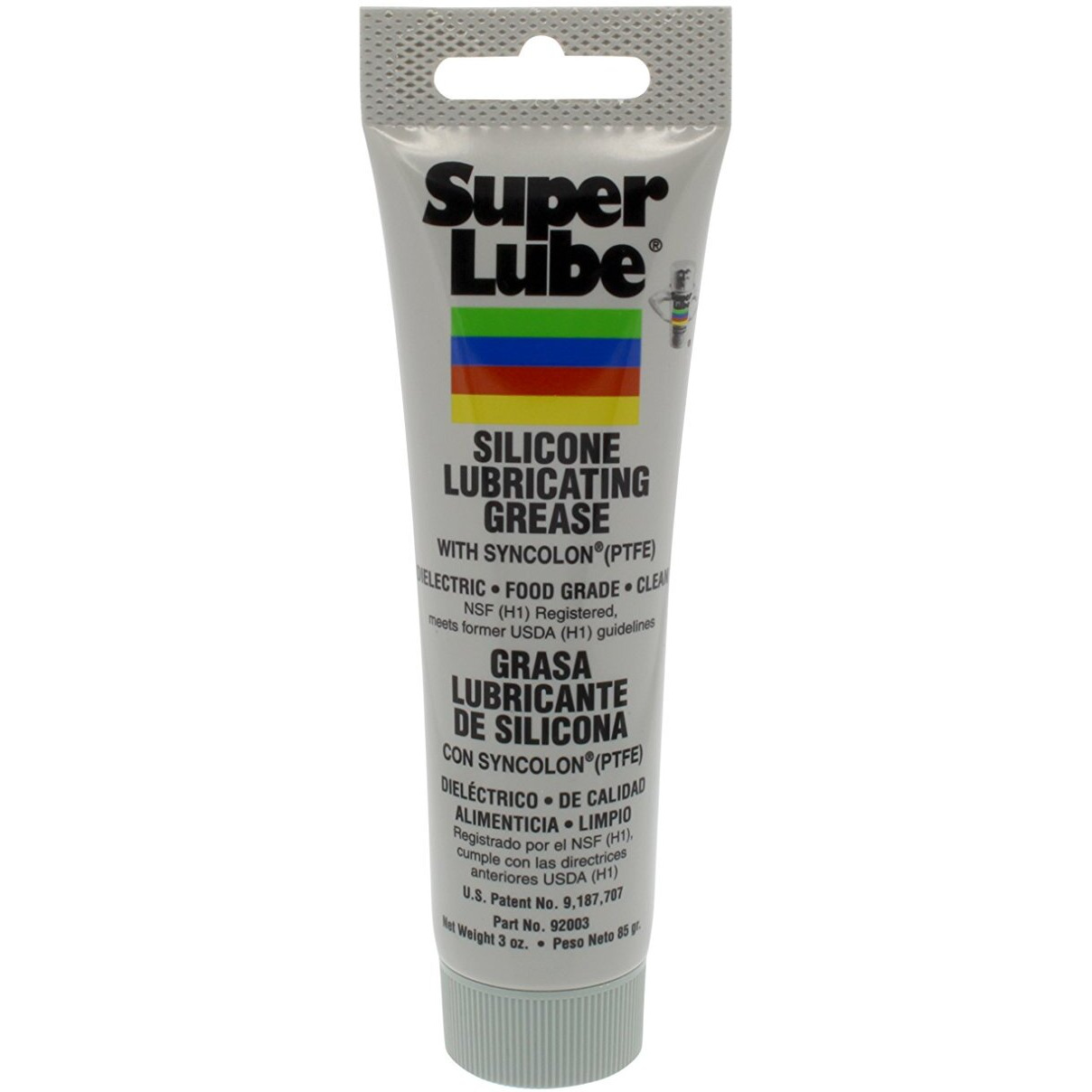 Super Lube 92003 Silicone Lubricating Grease With Ptfe  3 Oz Tube  Translucent White