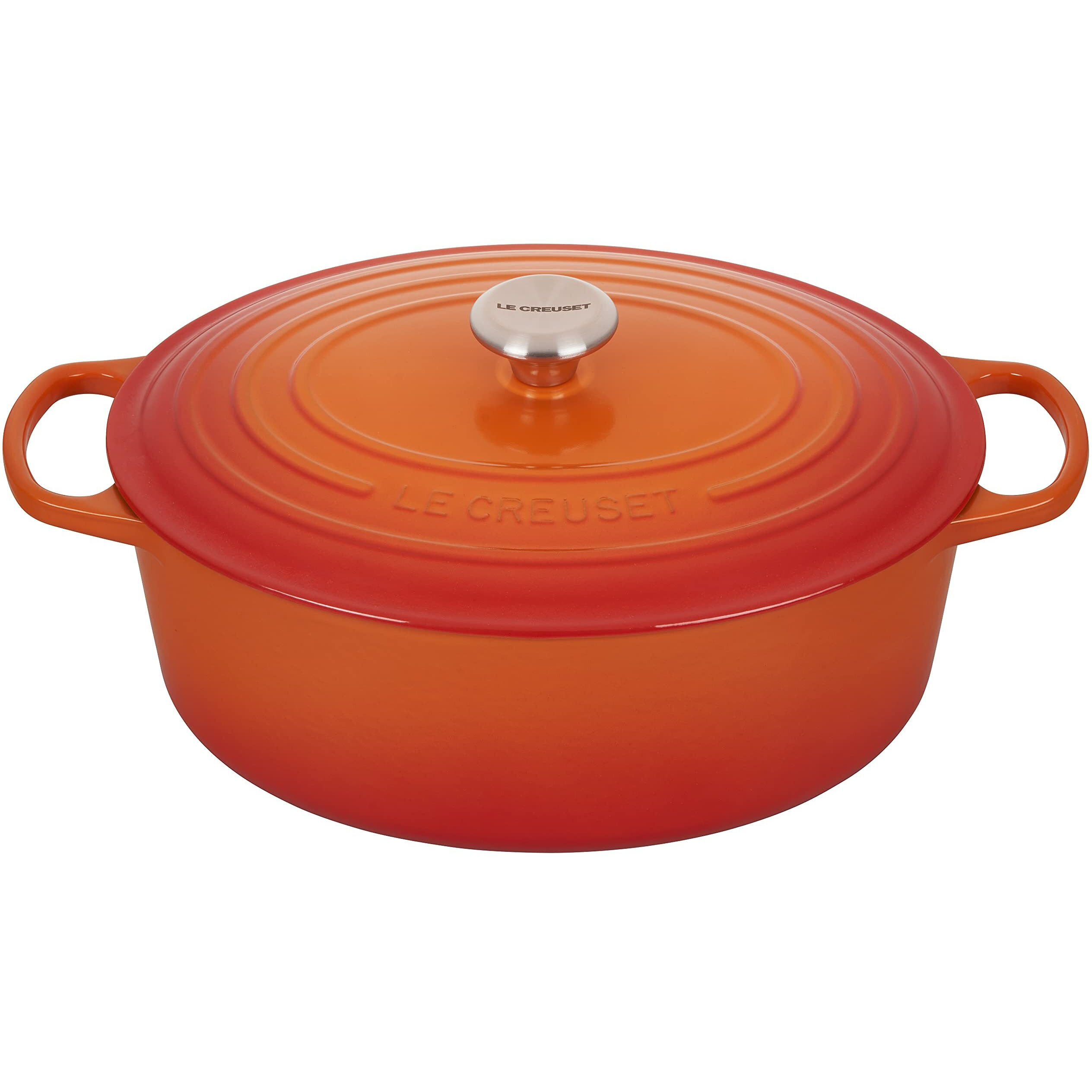 Le Creuset Enameled Cast Iron Signature Oval Dutch Oven  8 Qt.  Flame