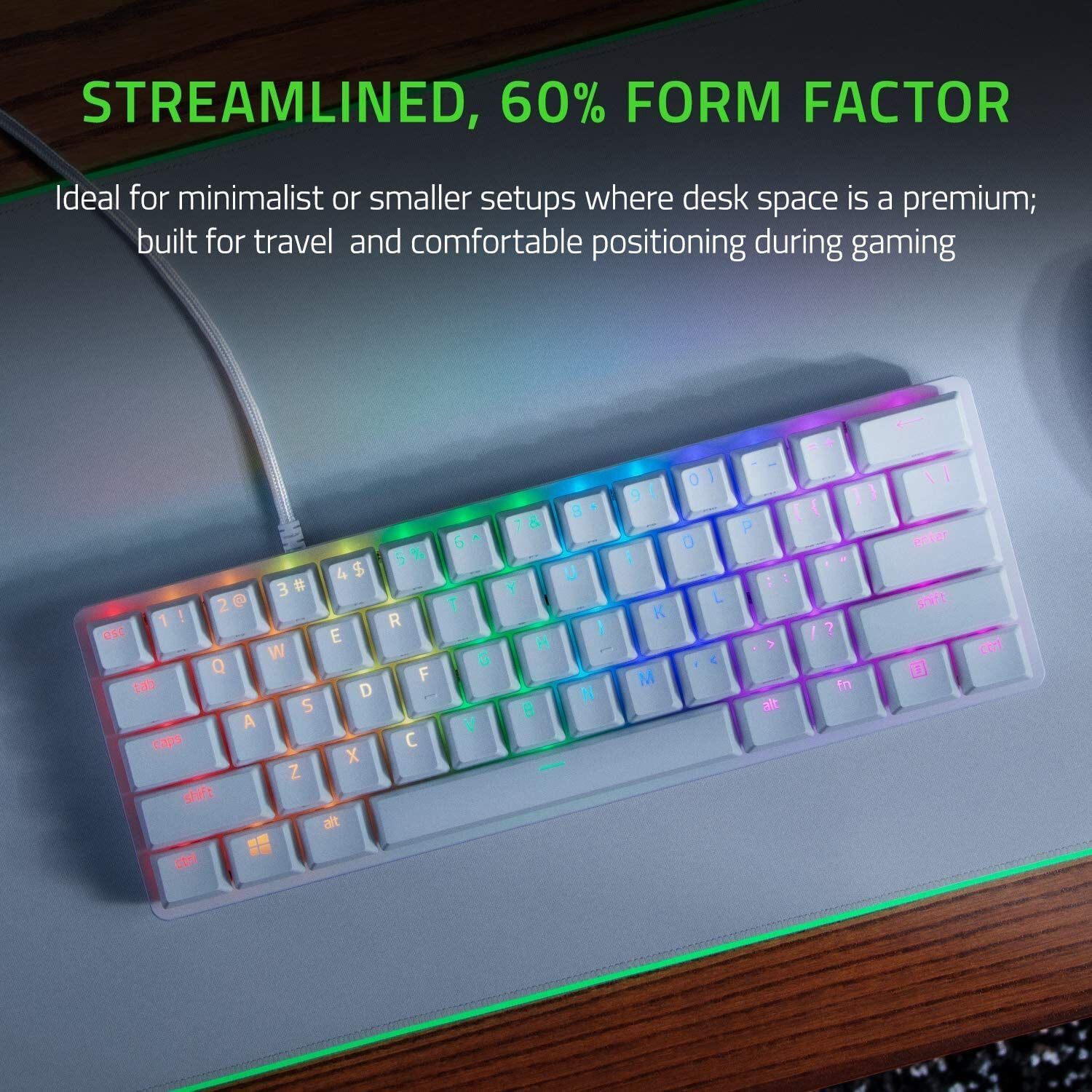 Razer Huntsman Mini Optical Gaming Keyboard Clicky Purple Switch Us Mercury