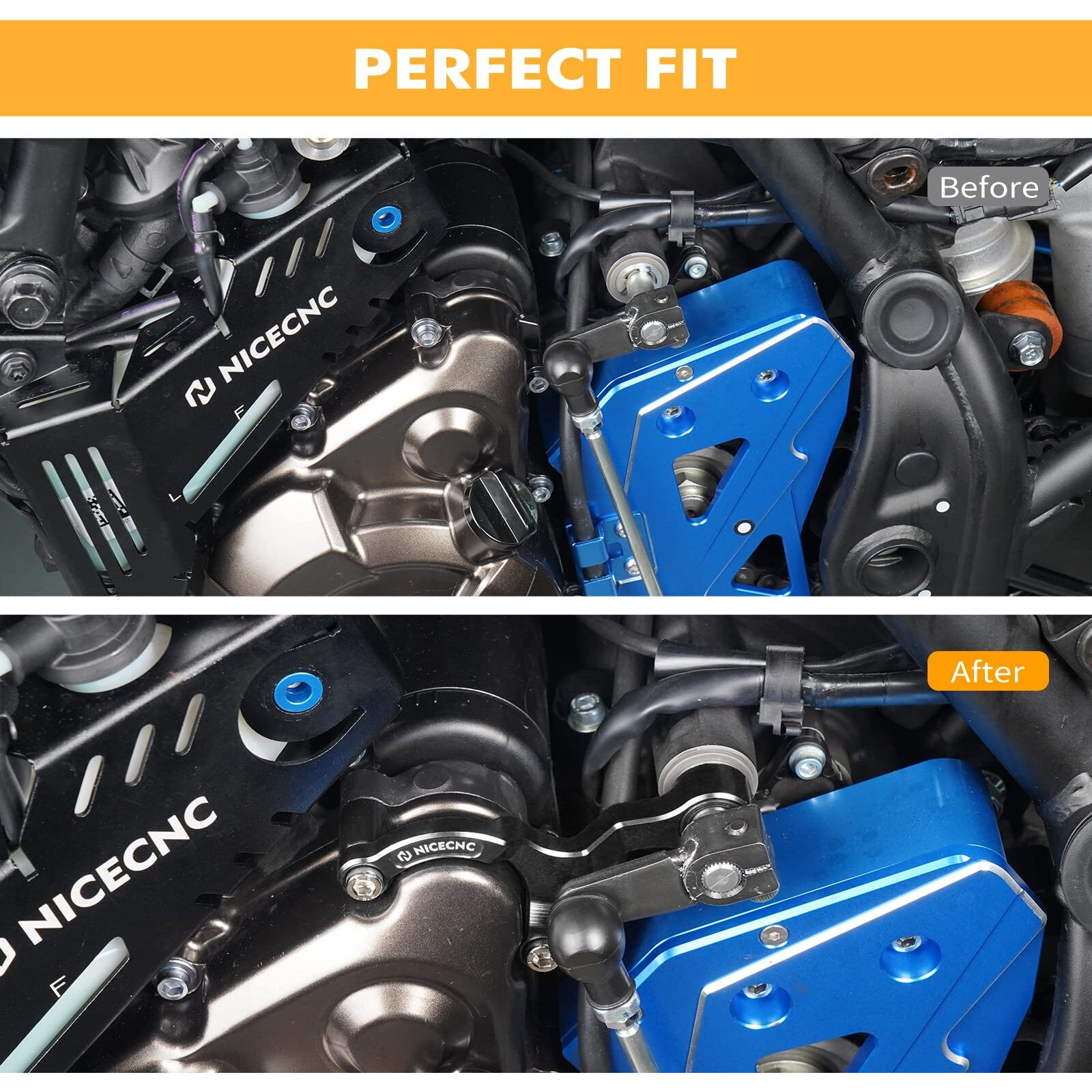 Nicecnc Black Shift Stabilizer Gear Shift Support Compatible With Yamaha Tenere 700/Xtz700 2019-2024 Tenere 700 Rally Edition 2020-2024 Tenere 700 World Raid 2022 Mt-07 2018-2023