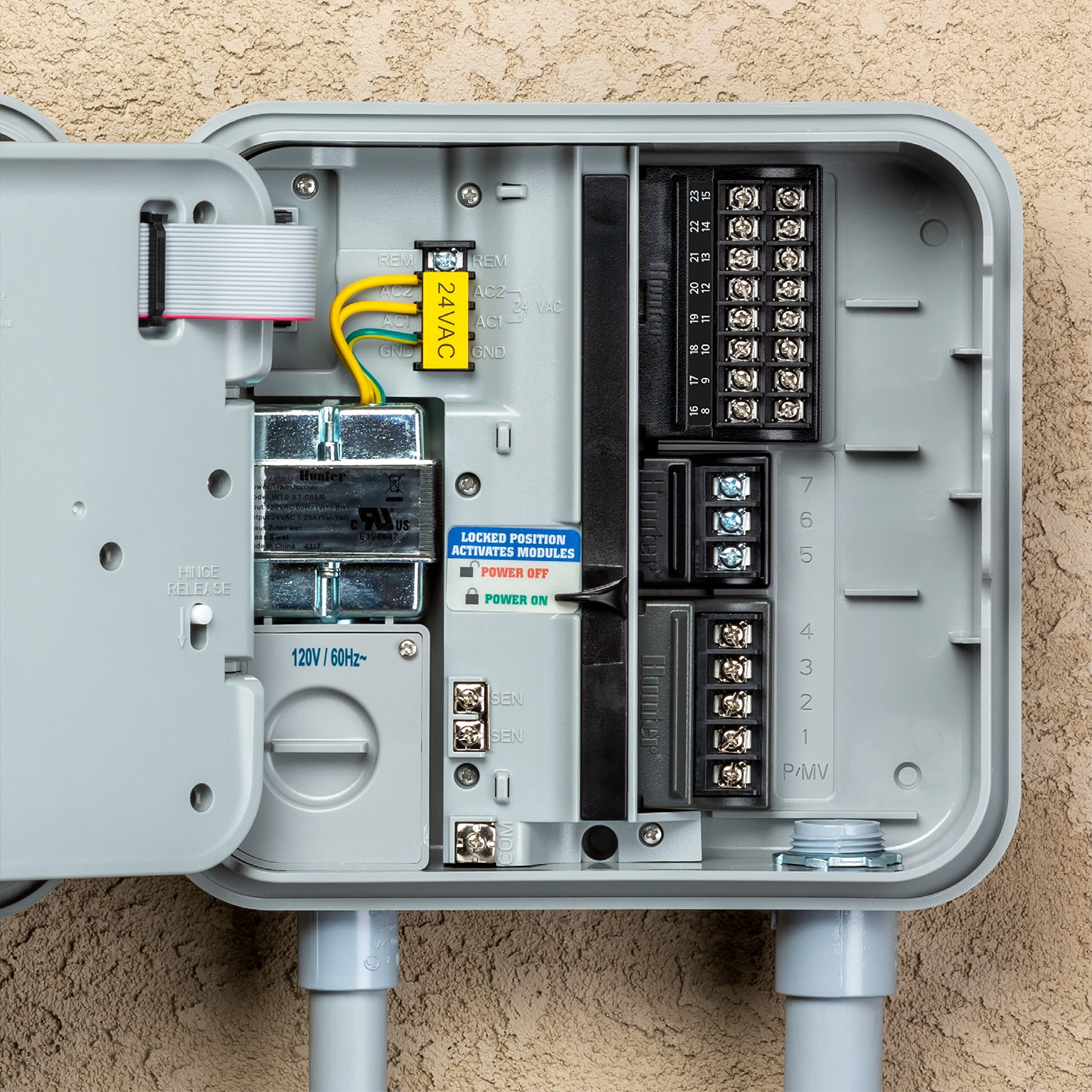 Hunter Pro-C Modular Outdoor Irrigation Controller Gray 4-Station Base Unit Controller  Outdoor Mount With 120 Vac Internal Transformer  Expandable To 16 Stations B00Lbgq4K2