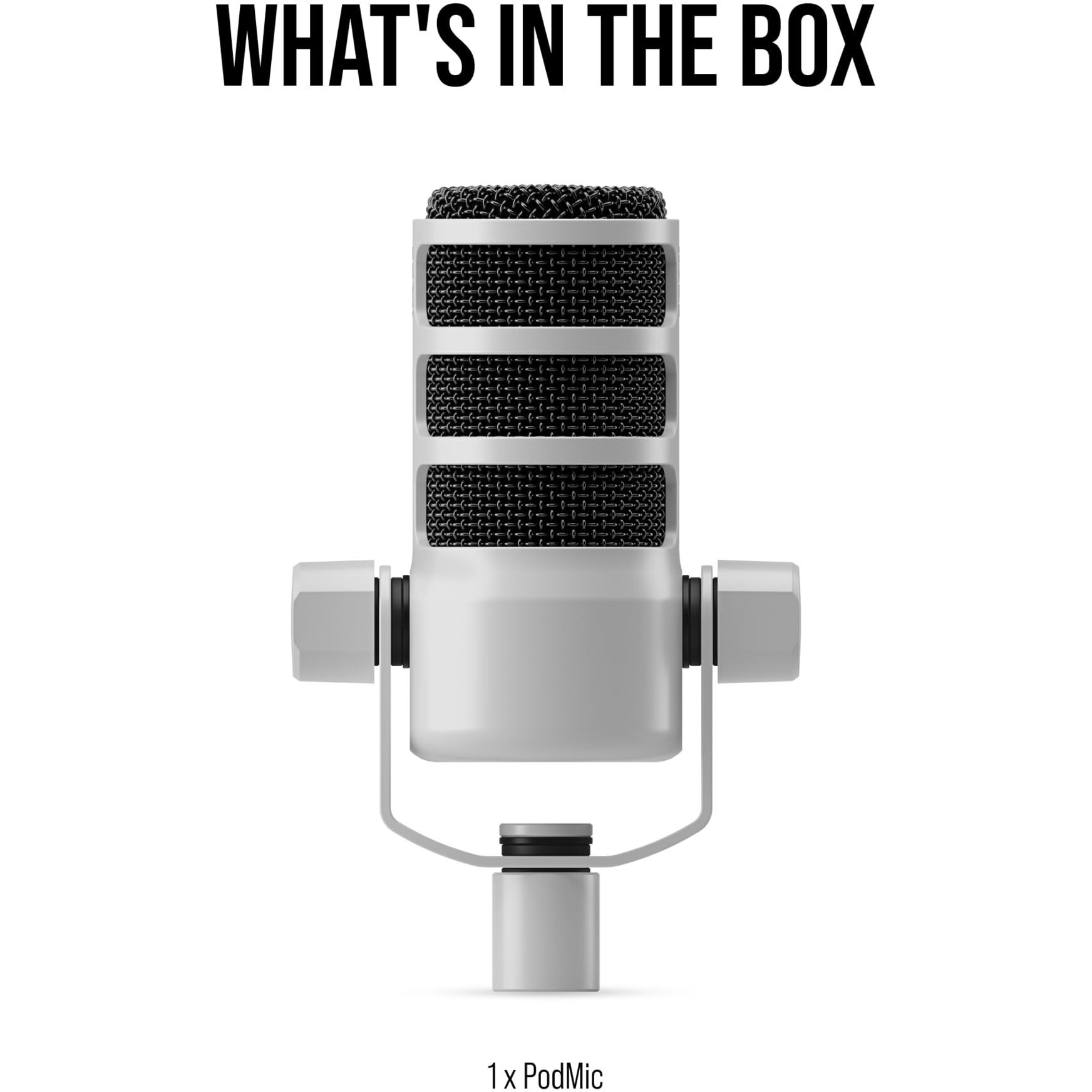 Rode Podmic Cardioid Dynamic Broadcast Microphone - White