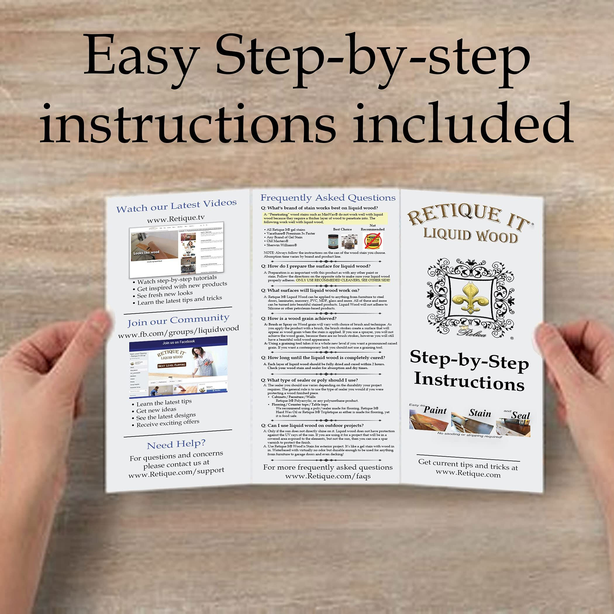 Water-Based Gel Stains By Retique It (8 Ounce Stain  98 White Wash)