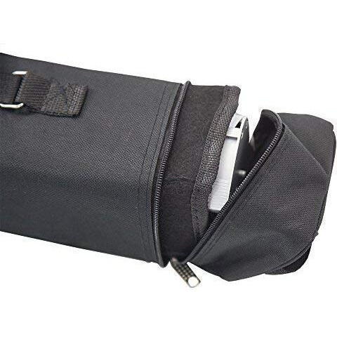 Vispronet Padded Carrying Bag For Roll Up Banner Stand - Padded Case With Handles & Adjustable Shoulder Strap - Made To Fit 24In Retractable Banners - Polyester Fabric - Black Banner Bag For Tradeshow