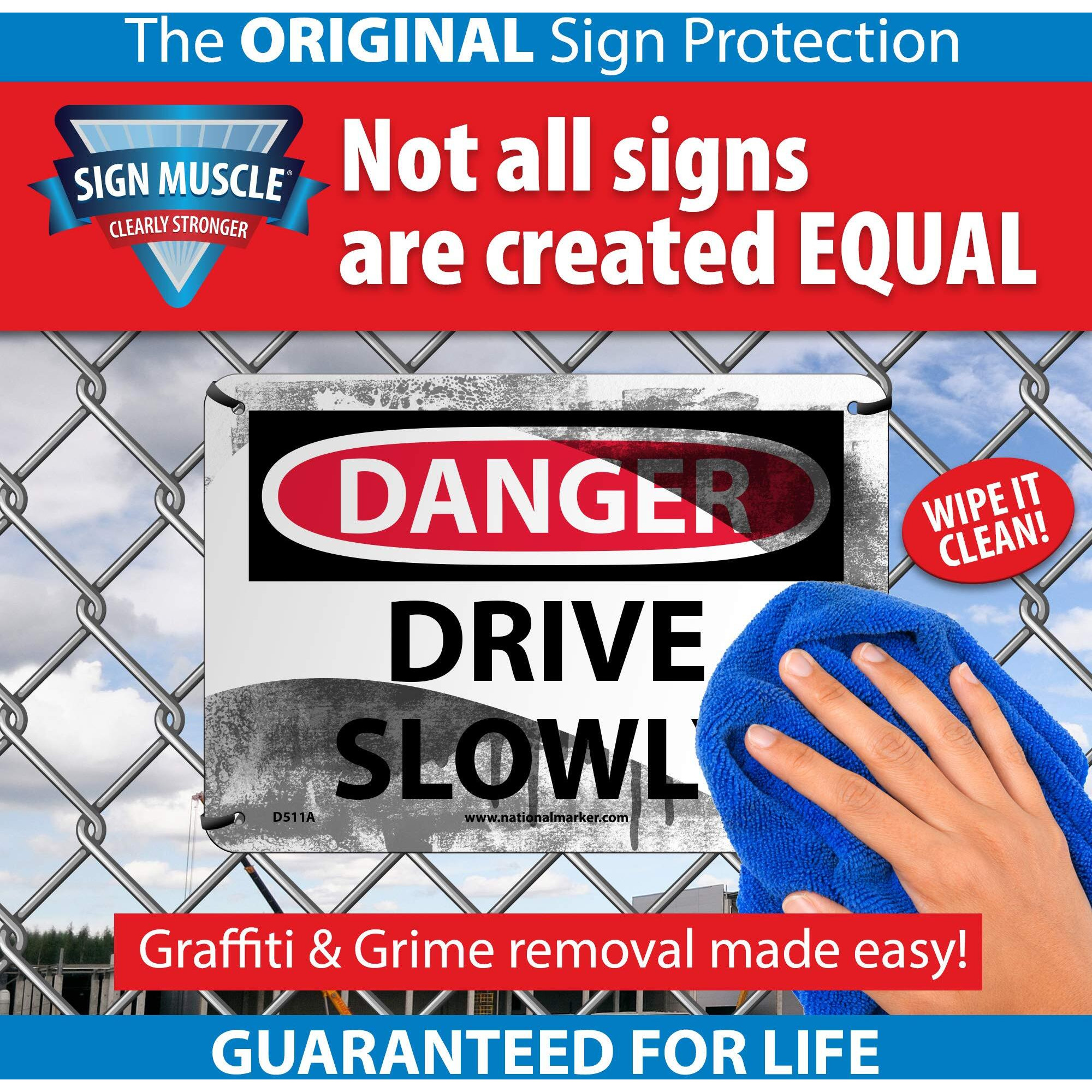 Nmc A1061B National Marker Label Compressed Air  2 Inches X 14 1 4 Inch (Pack Of 25)