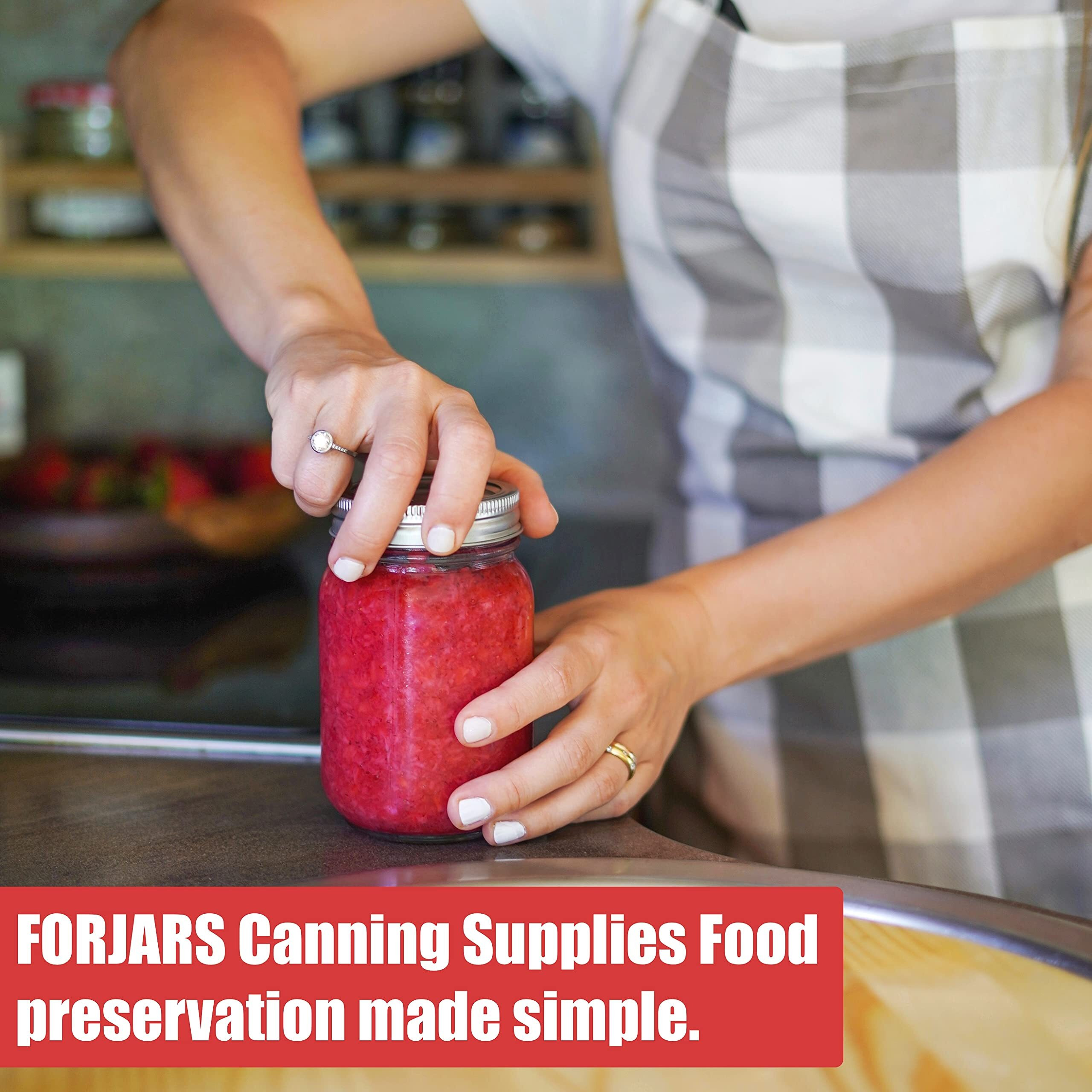 48Pcs/24Sets Wide Mouth Canning Lids And Rings - Create Airtight Seals On Mason Jars To Preserve Food For Meal Prep & Emergency Food Storage - 3.4 In. Metal Lids And Bands With Silicone Seals - Canning Supplies By Forjars