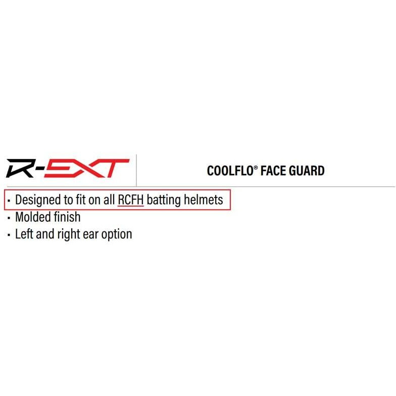 Rawlings | R-Ext Coolflo Batting Helmet Face Guard | Fits All Coolflo (Rcfh) Helmet Models | Right-Hand Batter | Black