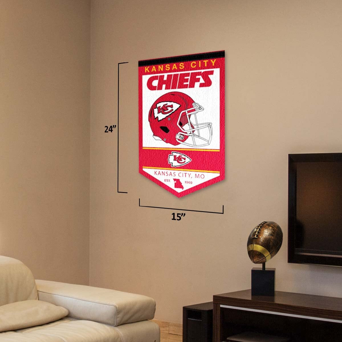 Wincraft Kansas City Chiefs Heritage History Banner Pennant