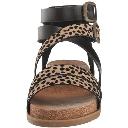 Blowfish Malibu Women's Fandie Gladiator Sandal  Sand Pixie Leopard/Black Dyecut  7.5M